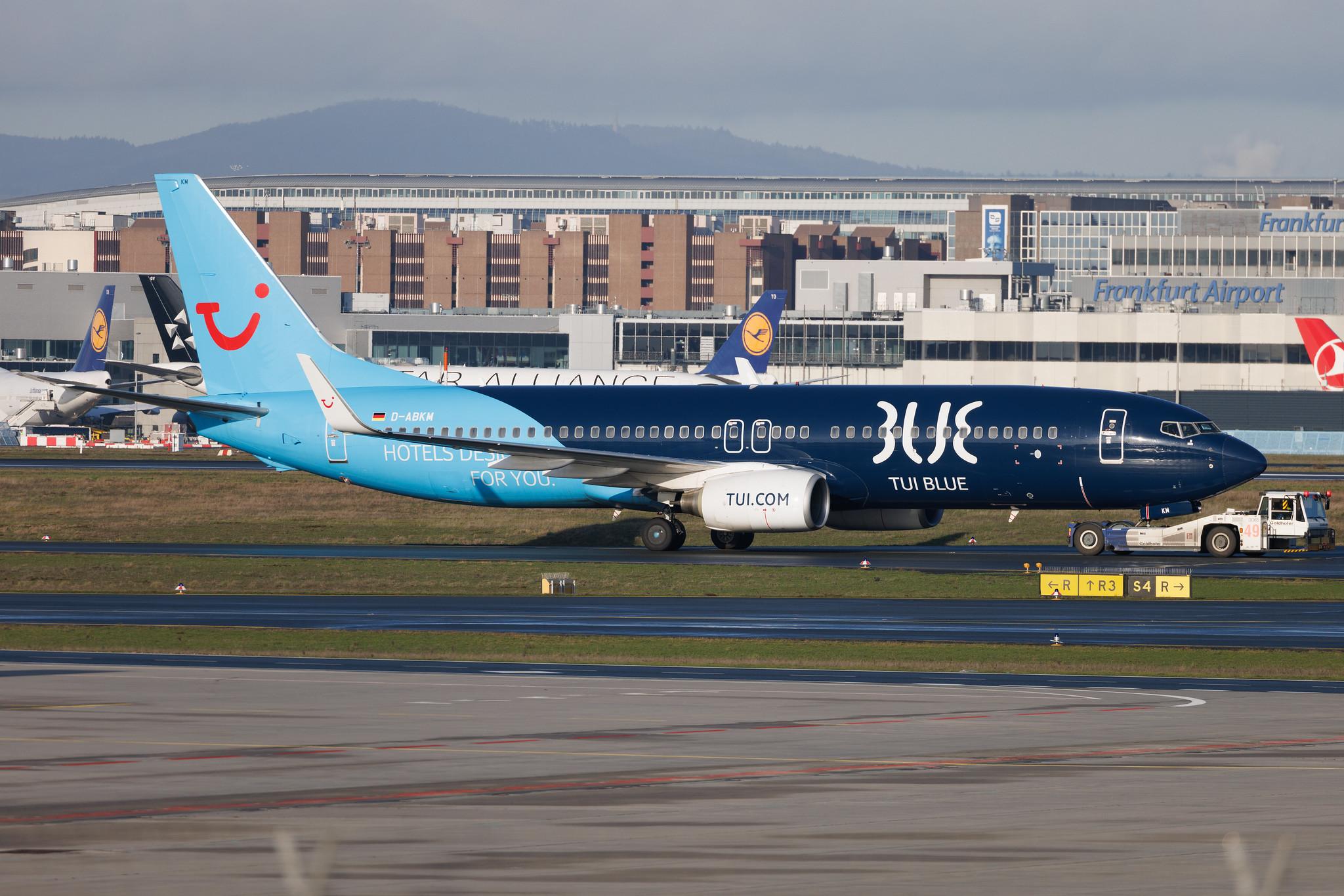 Frankfurt Airport: TUI (X3 / TUI) | Livery: TUI Blue Livery | Operator: TUI fly | Boeing 737-86J B738 | D-ABKM | MSN 37755