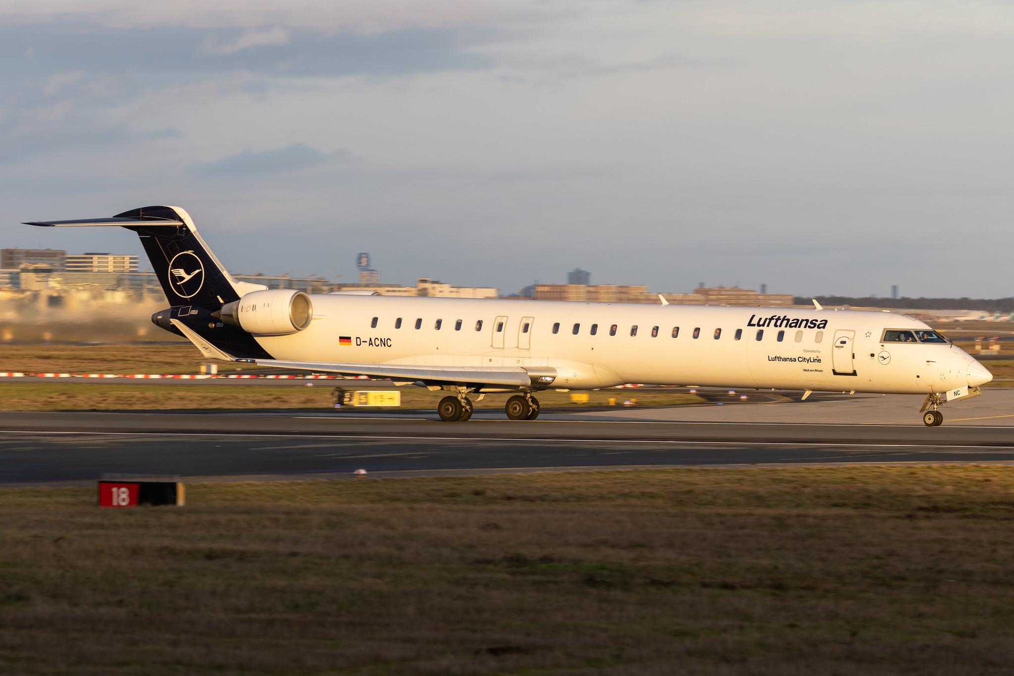 Frankfurt Airport: Lufthansa (LH / DLH) | Operator: Lufthansa CityLine | Mitsubishi CRJ-900LR CRJ9 | D-ACNC | MSN 15236