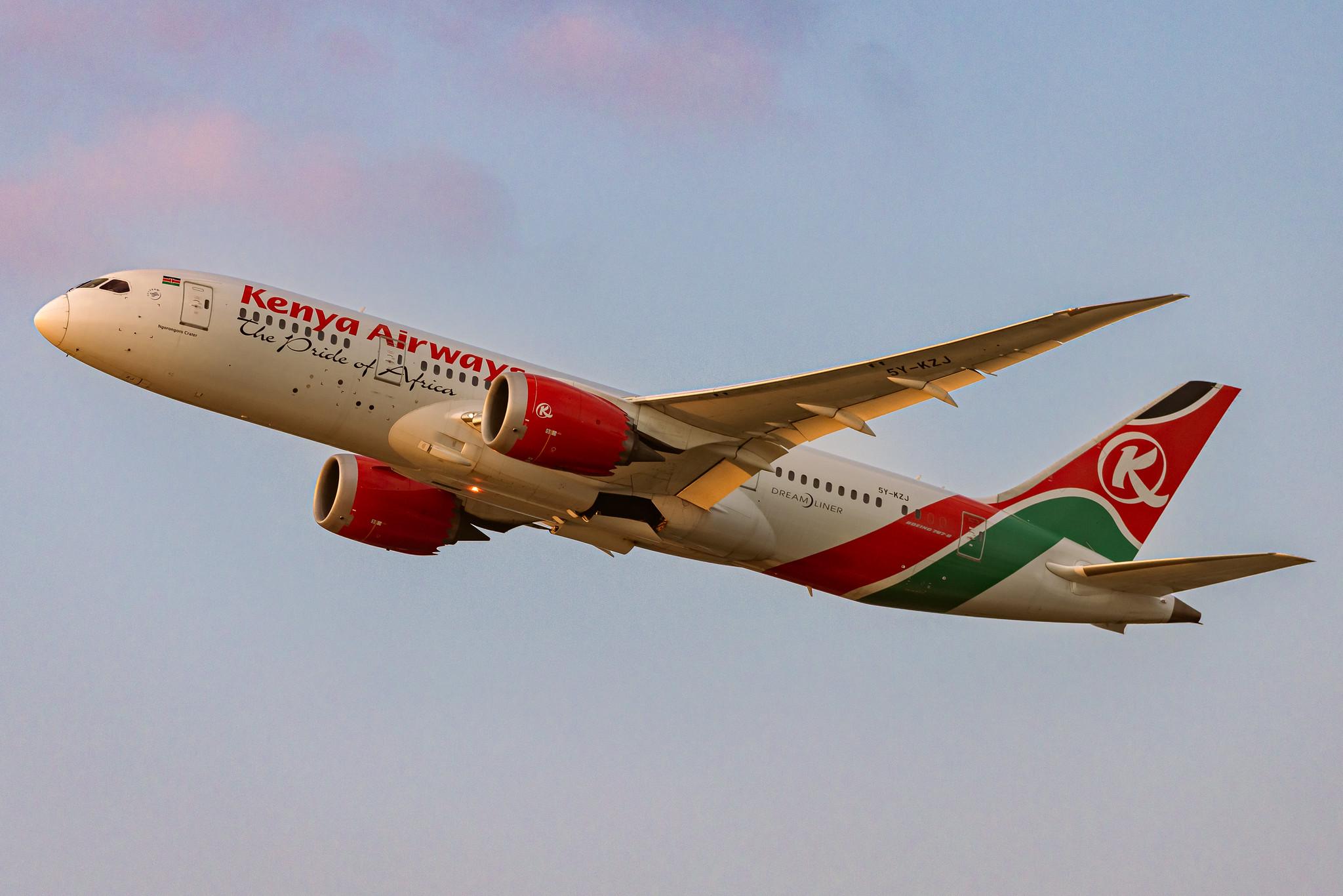London Heathrow: Kenya Airways (KQ / KQA) | Boeing 787-8 Dreamliner B788 | 5Y-KZJ | MSN 36046