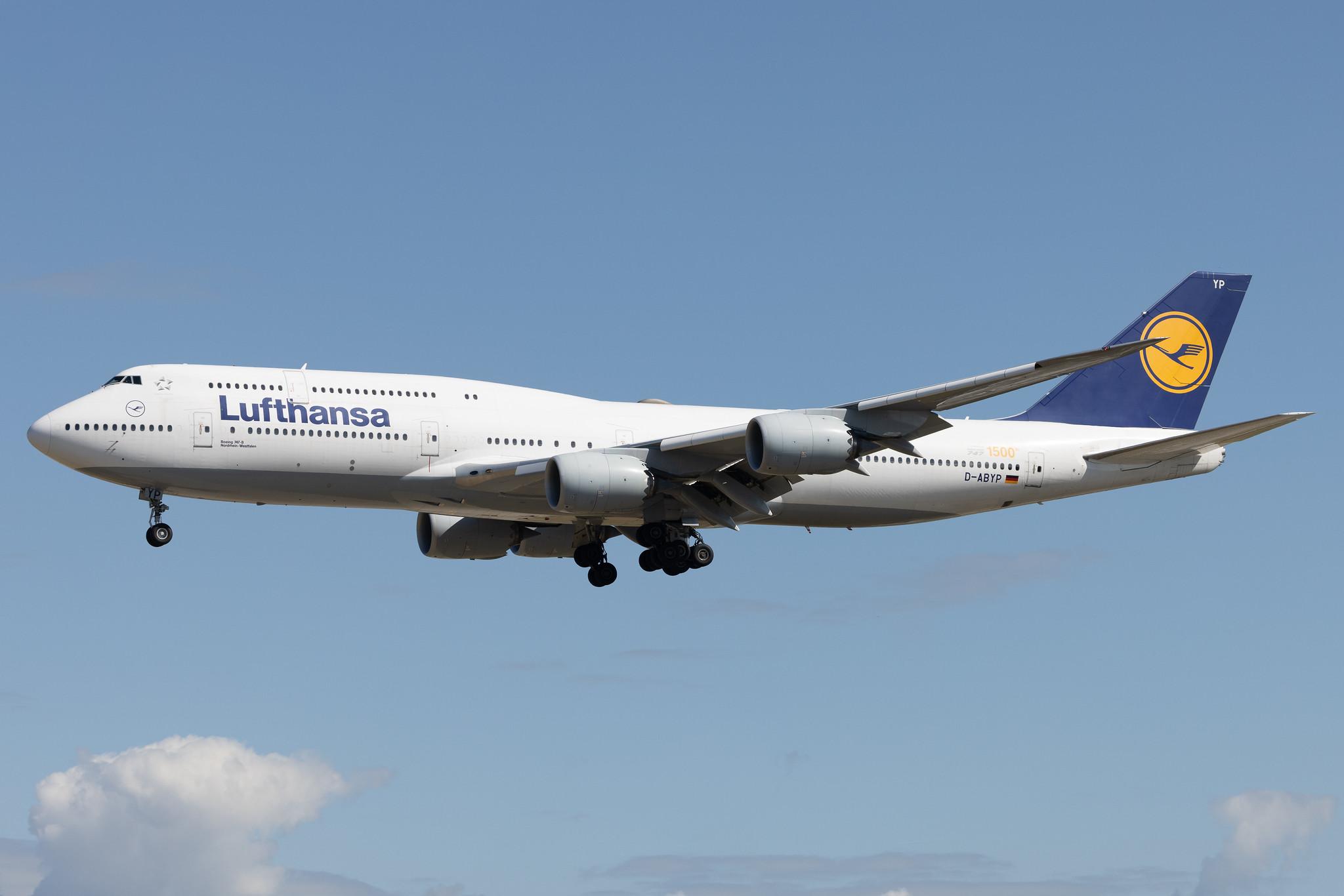 Frankfurt Airport: Lufthansa (LH / DLH) |  Boeing 747-830 B748 | D-ABYP | MSN 37839