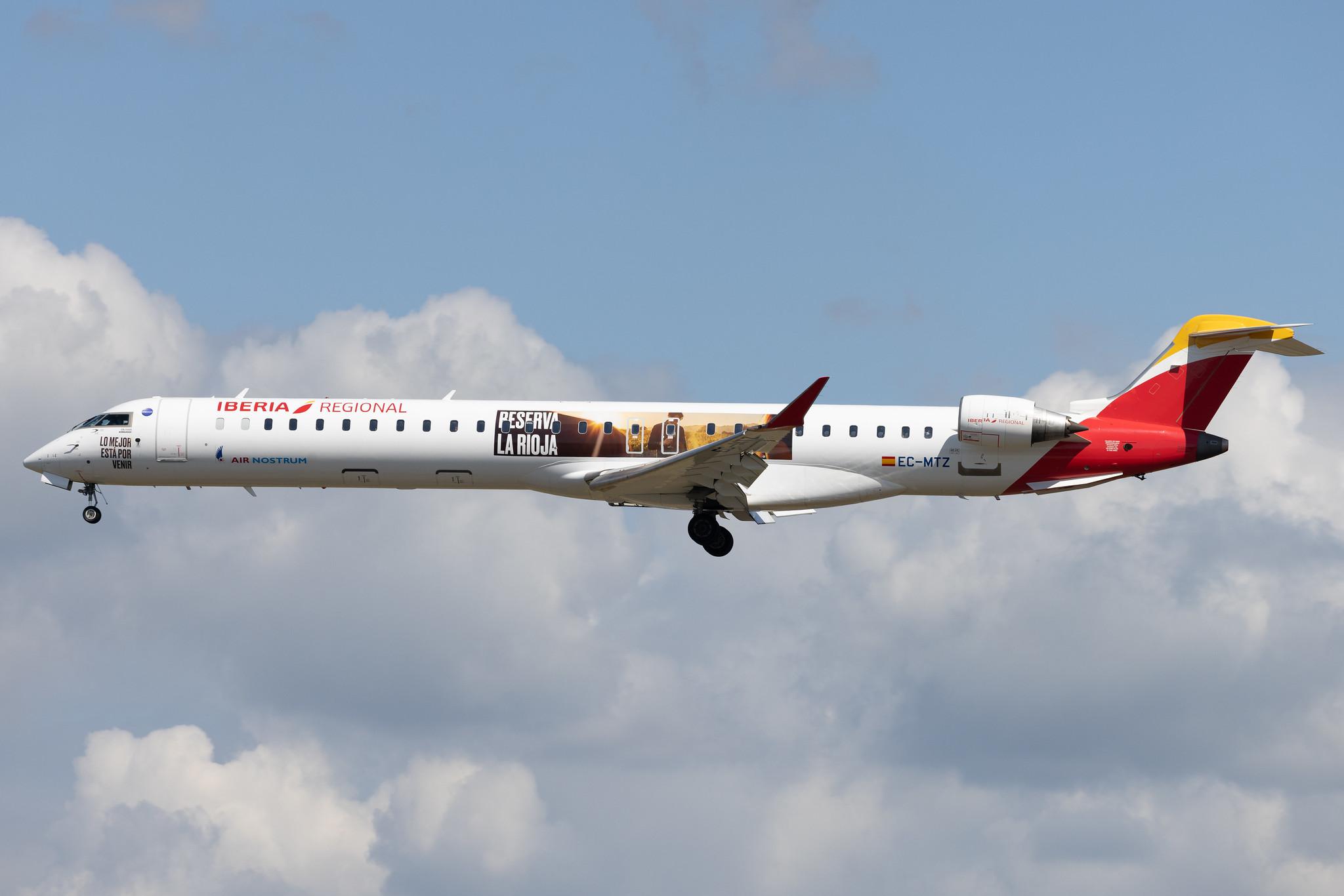 Frankfurt Airport: Iberia Regional (IB / IBE) | Operator: Air Nostrum |  Mitsubishi CRJ-1000 CRJX | EC-MTZ | MSN 19060