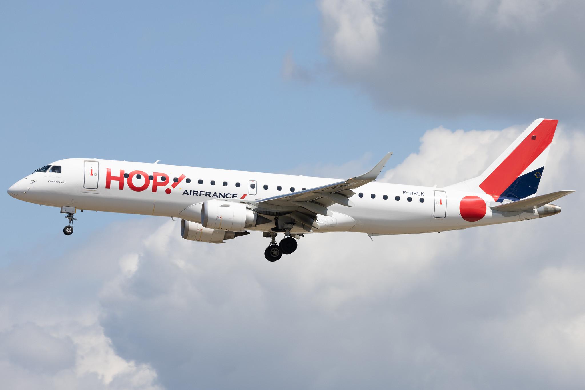 Frankfurt Airport: Air France (AF / AFR) | Operator: Air France Hop |  Embraer E190STD E190 | F-HBLK | MSN 19000760