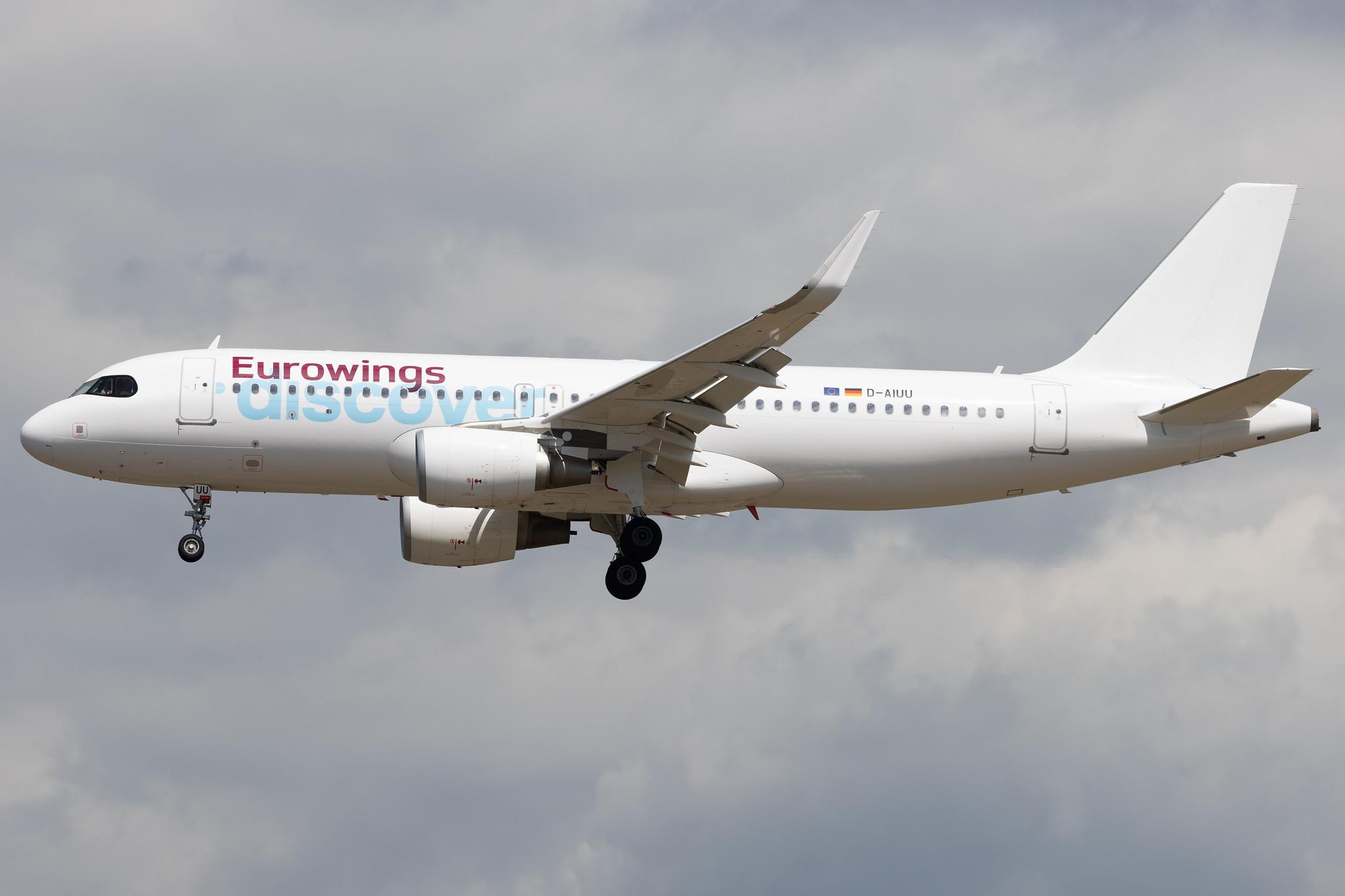 Frankfurt Airport: Eurowings Discover (4Y / OCN) |  Airbus A320-214 A320 | D-AIUU | MSN 7158