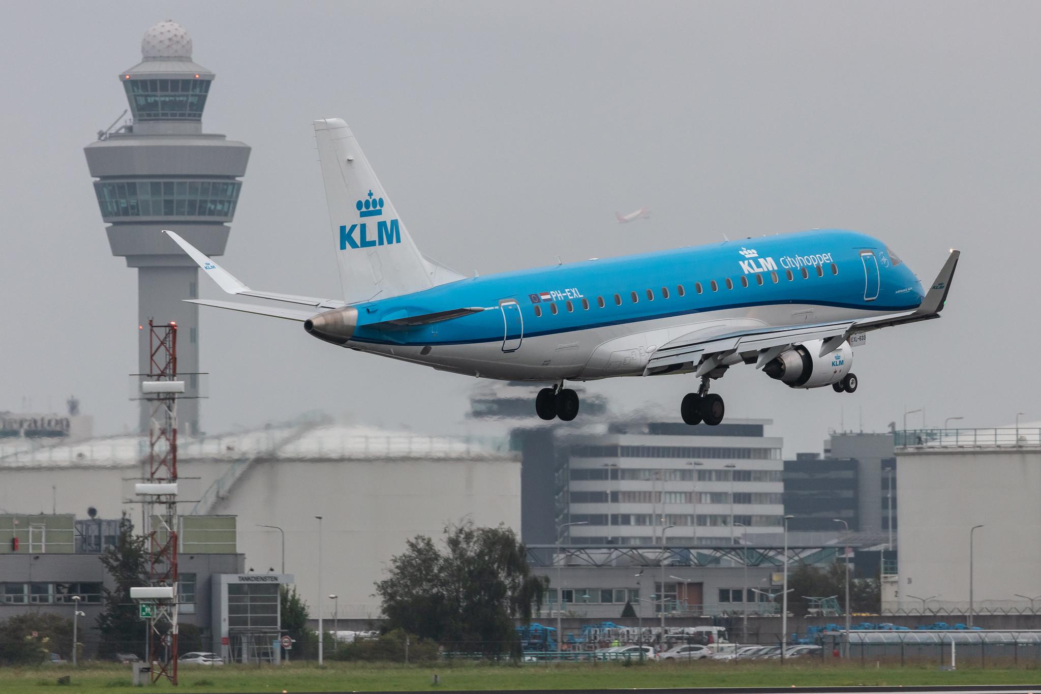 Amsterdam Schiphol: KLM (KL / KLM) | Operator: KLM Cityhopper |  Embraer E175STD E75L | PH-EXL | MSN 17000633