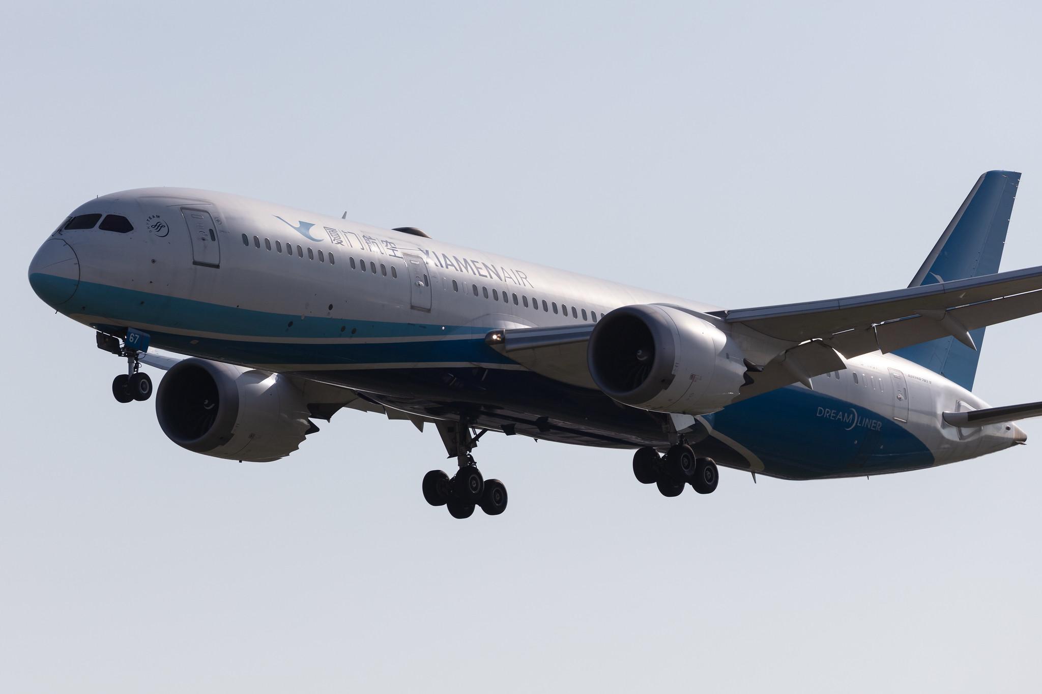 Amsterdam Schiphol: Xiamen Air (MF / CXA) |  Boeing 787-9 Dreamliner B789 | B-1567 | MSN 63041