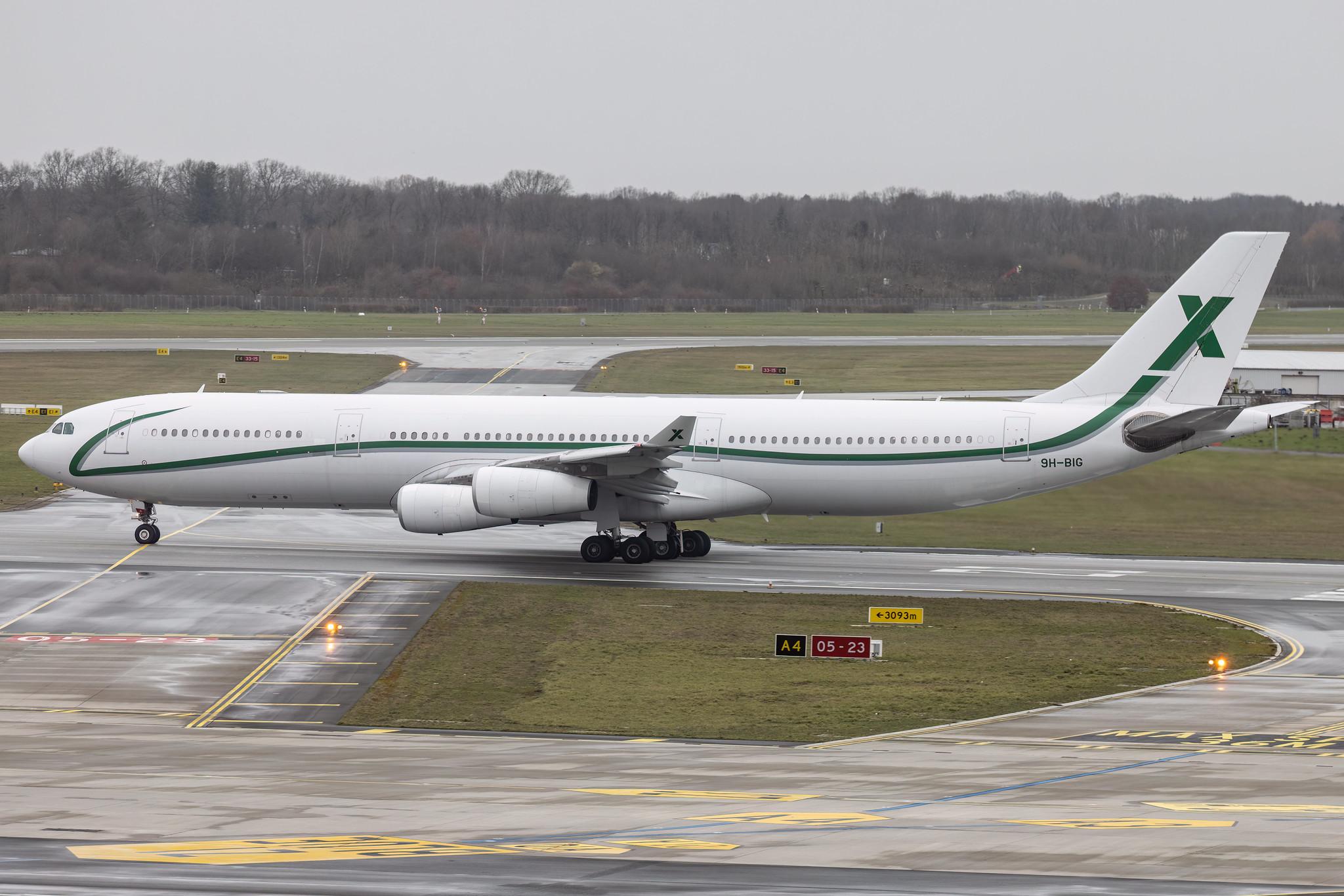 Hamburg Airport: Air X Charter (AX / AXY) | Airbus A340-312 A343 | 9H-BIG | MSN 0374