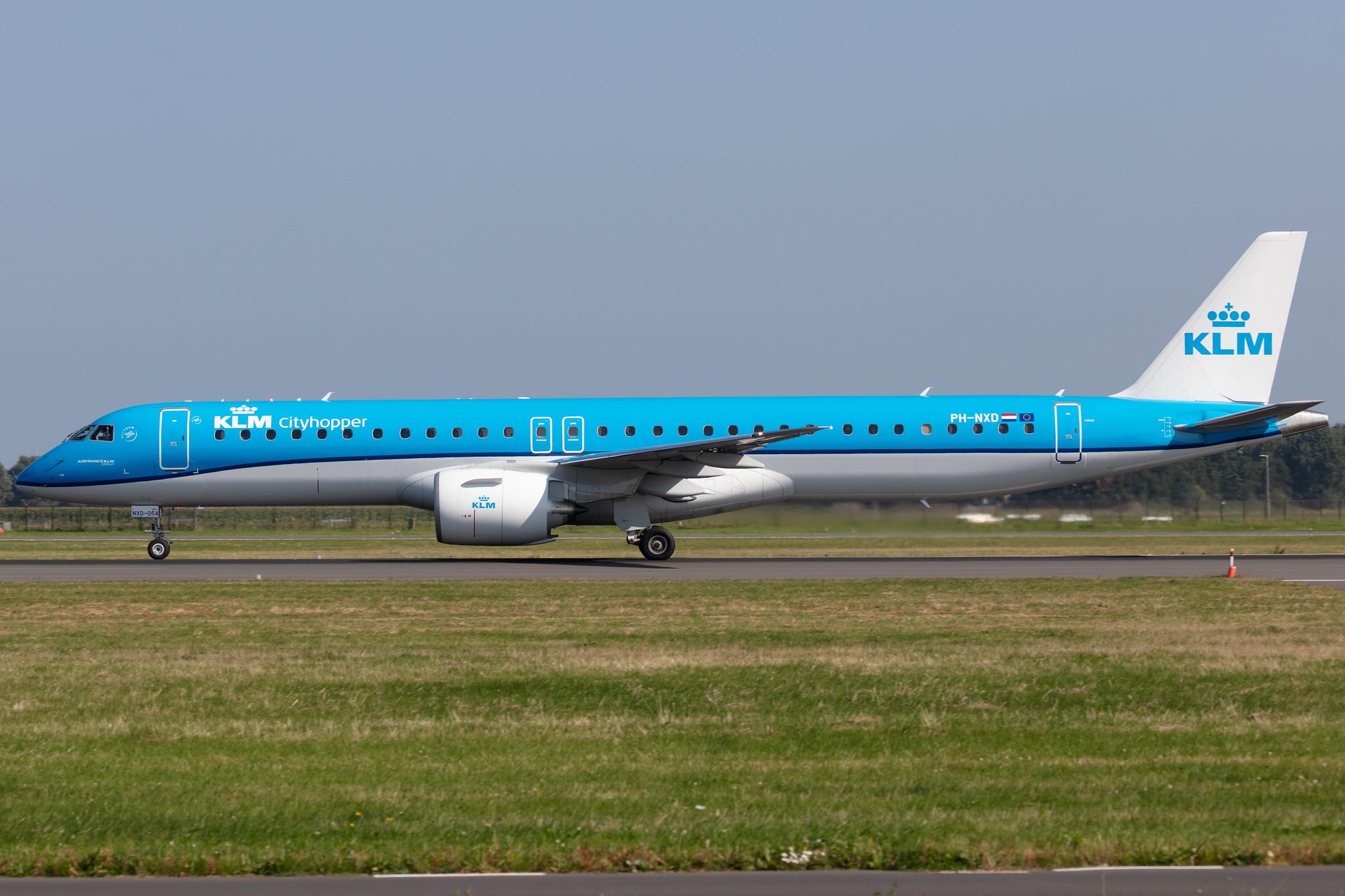 Amsterdam Schiphol: KLM (KL / KLM) | Operator: KLM Cityhopper |  Embraer E195-E2 E295 | PH-NXD | MSN 19020054
