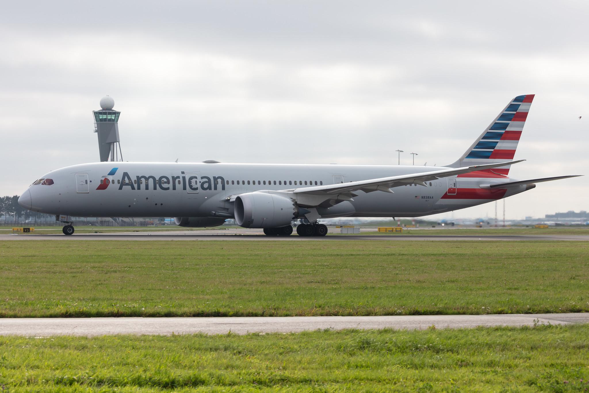 Amsterdam Schiphol: American Airlines (AA / AAL) |  Boeing 787-9 Dreamliner B789 | N838AA | MSN 40659
