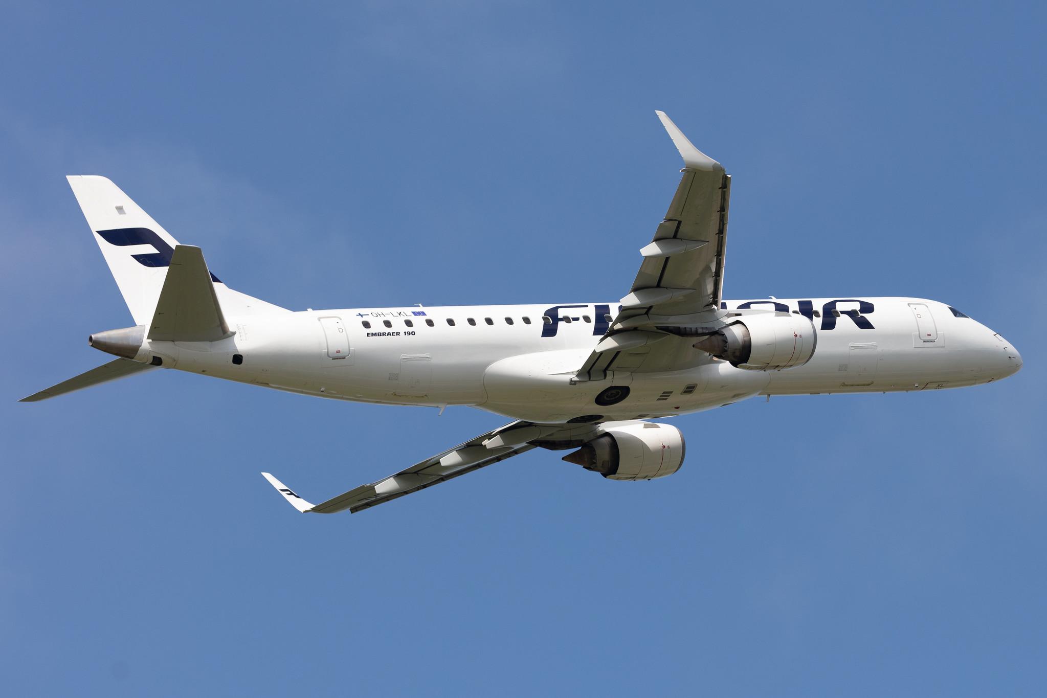 Amsterdam Schiphol: Finnair (AY / FIN) | Operator: NORRA |  Embraer E190LR E190 | OH-LKL | MSN 19000153