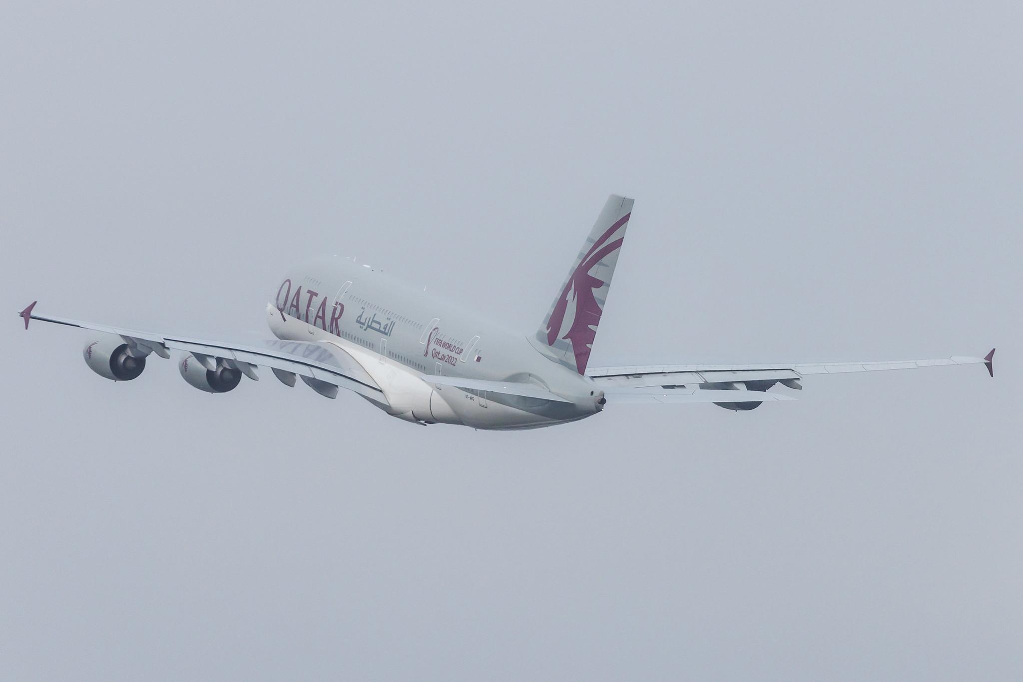 London Heathrow: Qatar Airways (QR / QTR) | Airbus A380-861 A388 | A7-APG | MSN 193