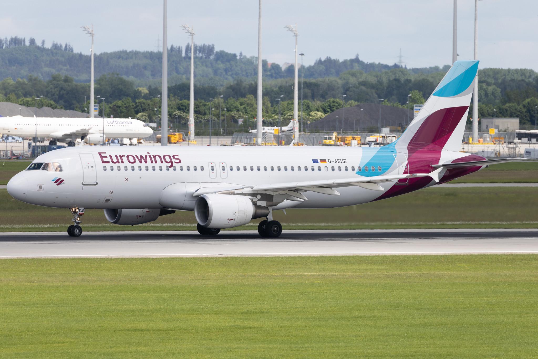 Munich Airport: Eurowings (EW / EWG) | Operator: Eurowings Europe | Airbus A320-214 A320 | D-AEUE | MSN 4161