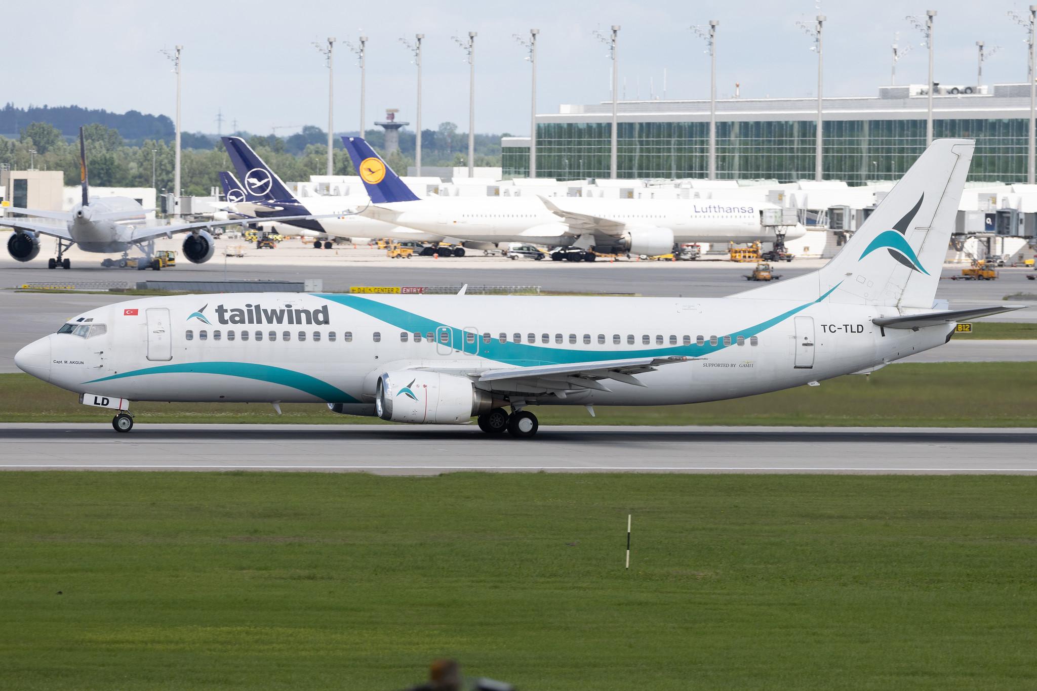 Munich Airport: Tailwind Airlines (TI / TWI) | Boeing 737-4Q8 B734 | TC-TLD | MSN 28199
