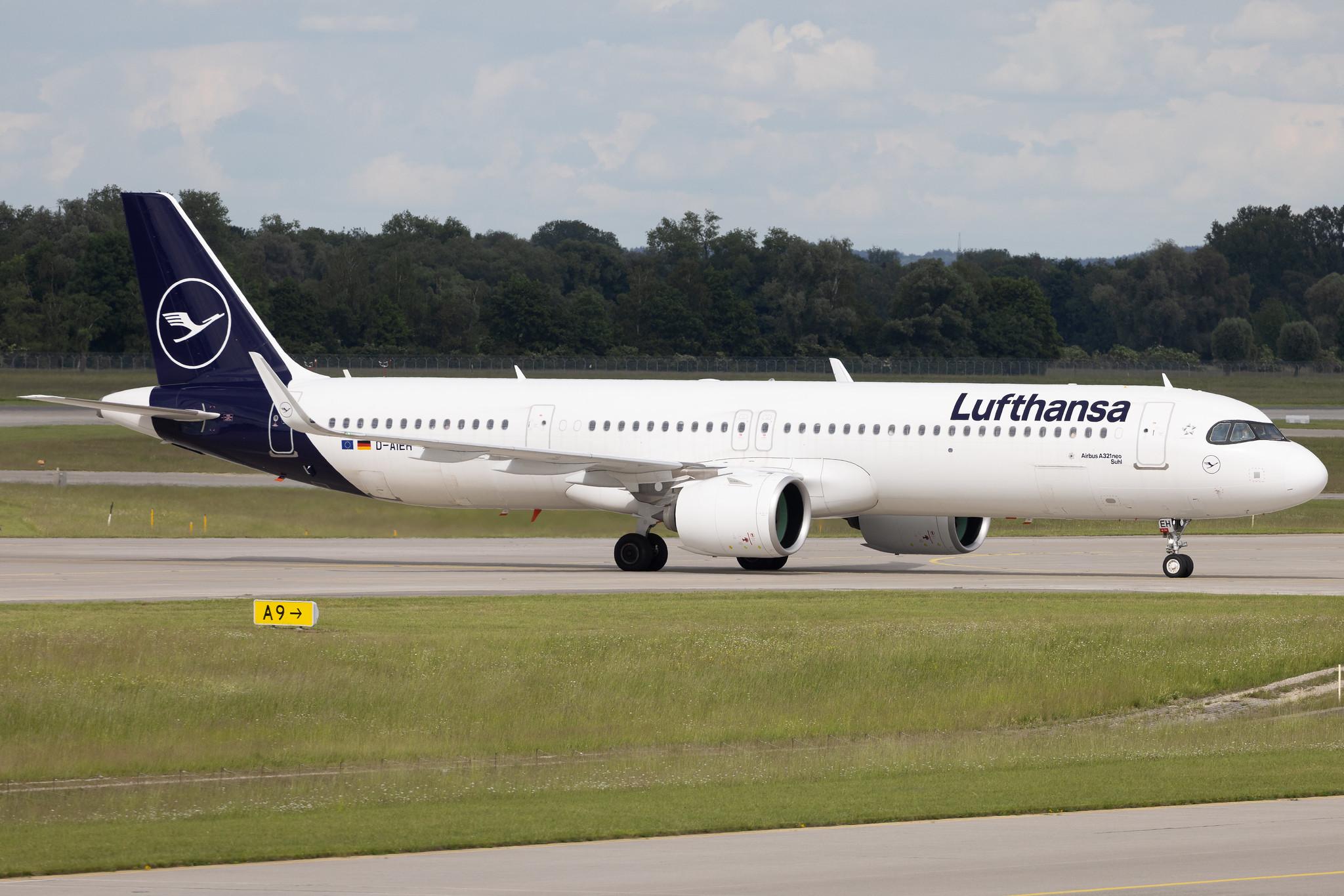 Munich Airport: Lufthansa (LH / DLH) | Airbus A321-271NX A21N | D-AIEH | MSN 10318