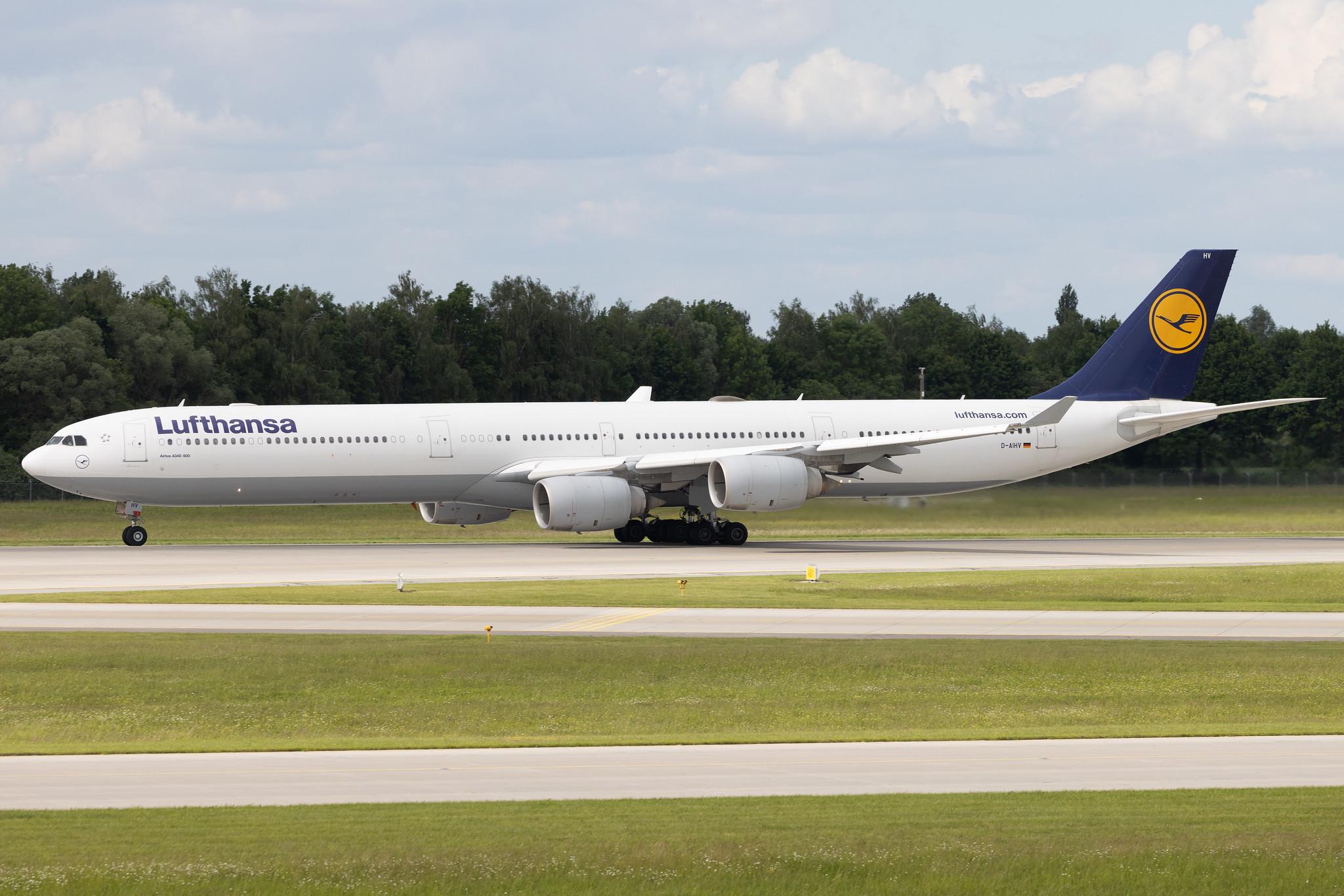 Munich Airport: Lufthansa (LH / DLH) | Airbus A340-642 A346 | D-AIHV | MSN 0897