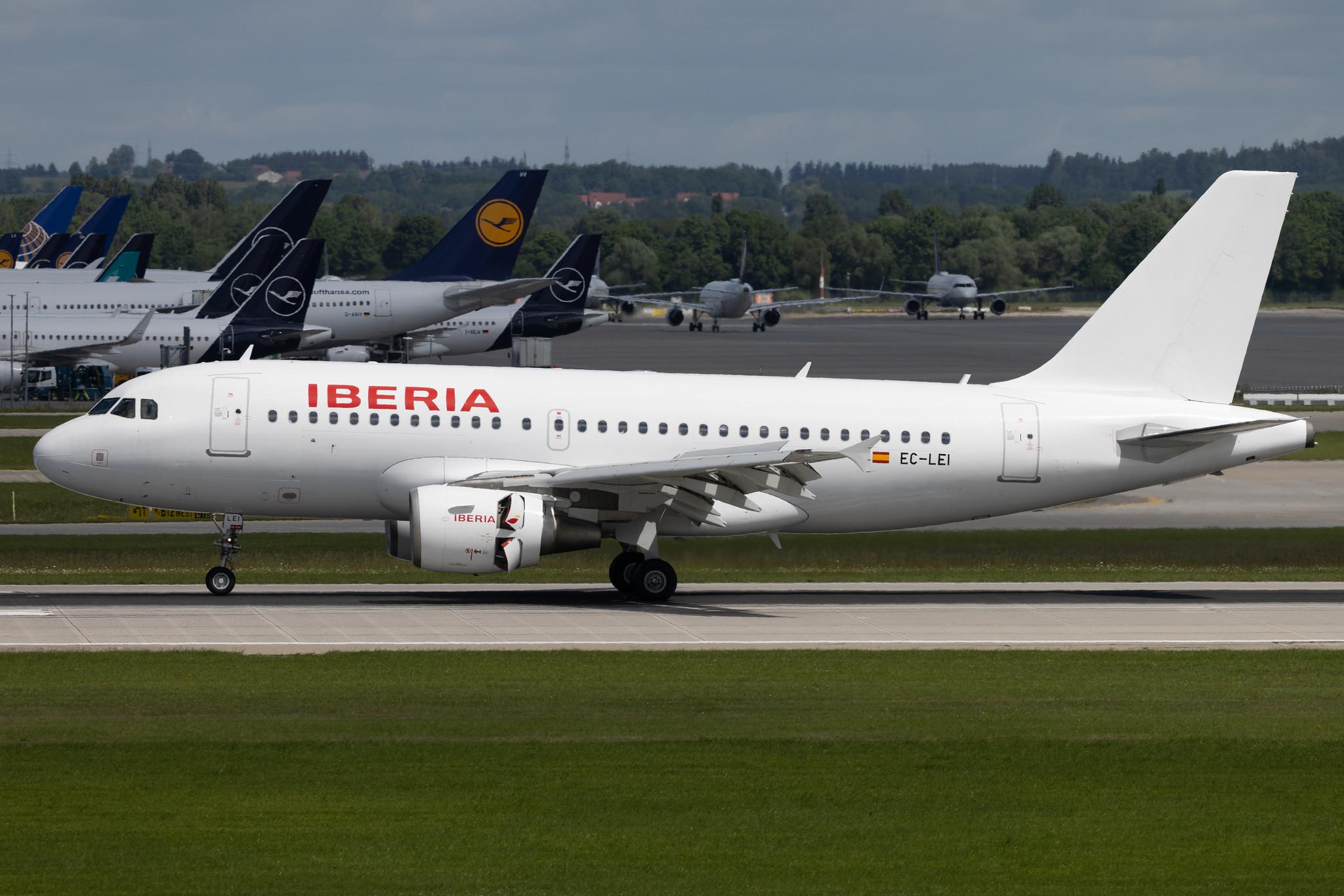 Munich Airport: Iberia (IB / IBE) | Airbus A319-111 A319 | EC-LEI | MSN 3744
