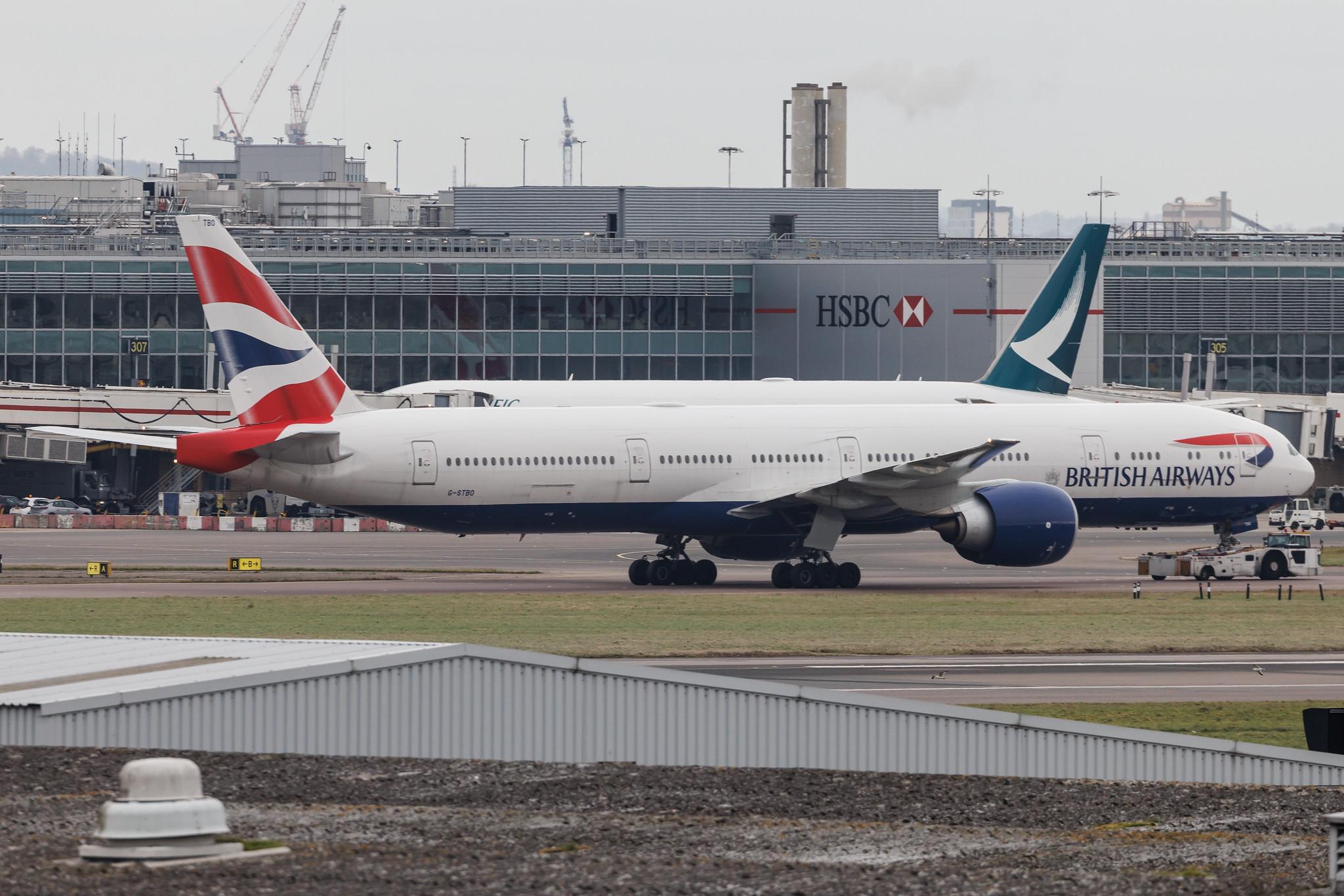 London Heathrow: British Airways (BA / BAW) | Boeing 777-300(ER) B77W | G-STBO | MSN 66584