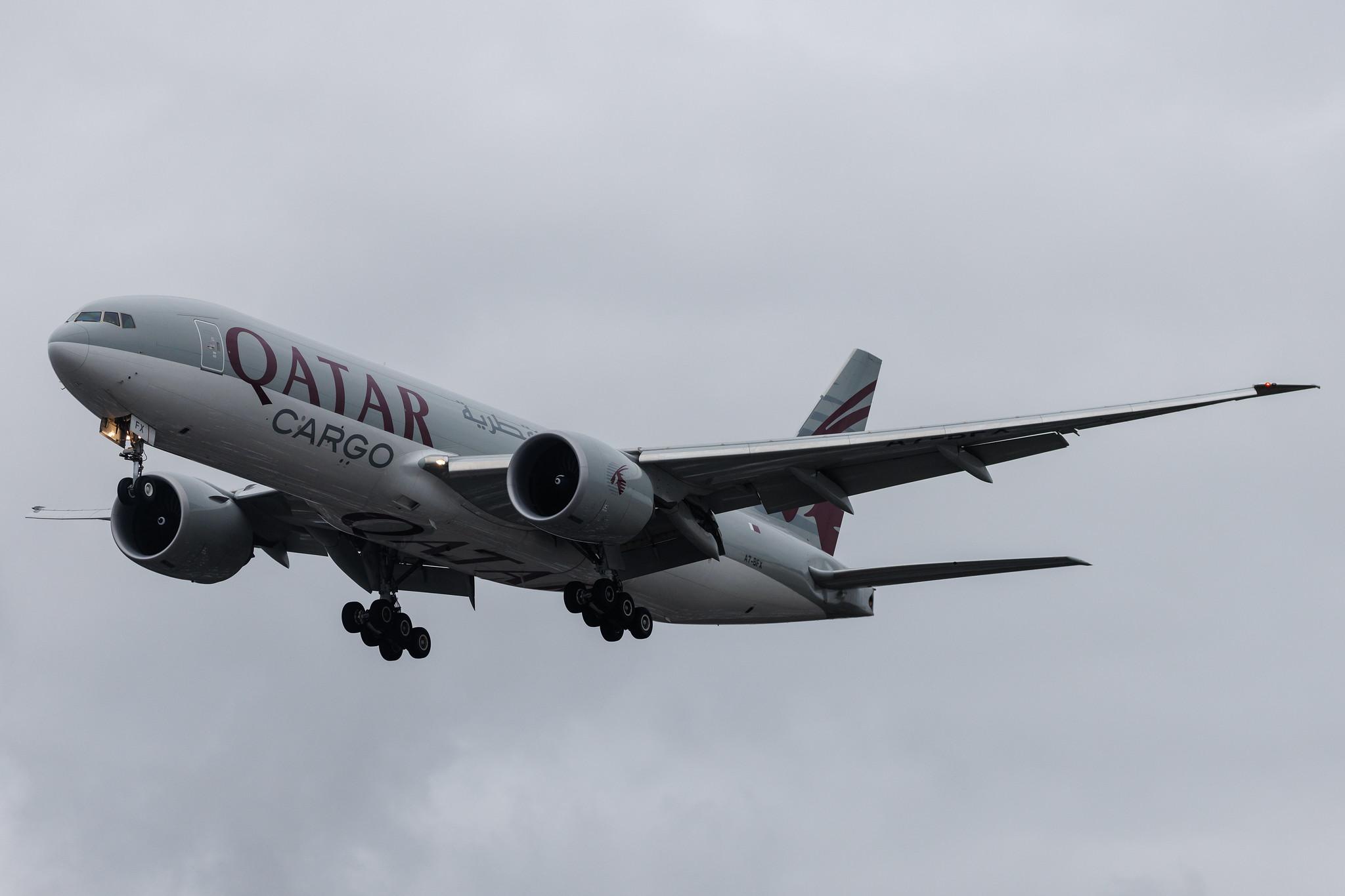 London Heathrow: Qatar Cargo (QR / QTR) | Operator: Qatar Airways | B77L | A7-BFX | MSN 66870