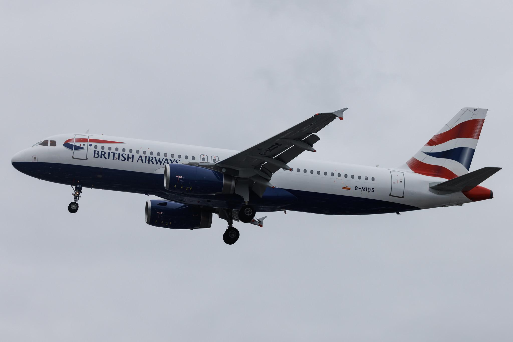 London Heathrow: British Airways (BA / BAW) | Airbus A320-232 A320 | G-MIDS | MSN 1424