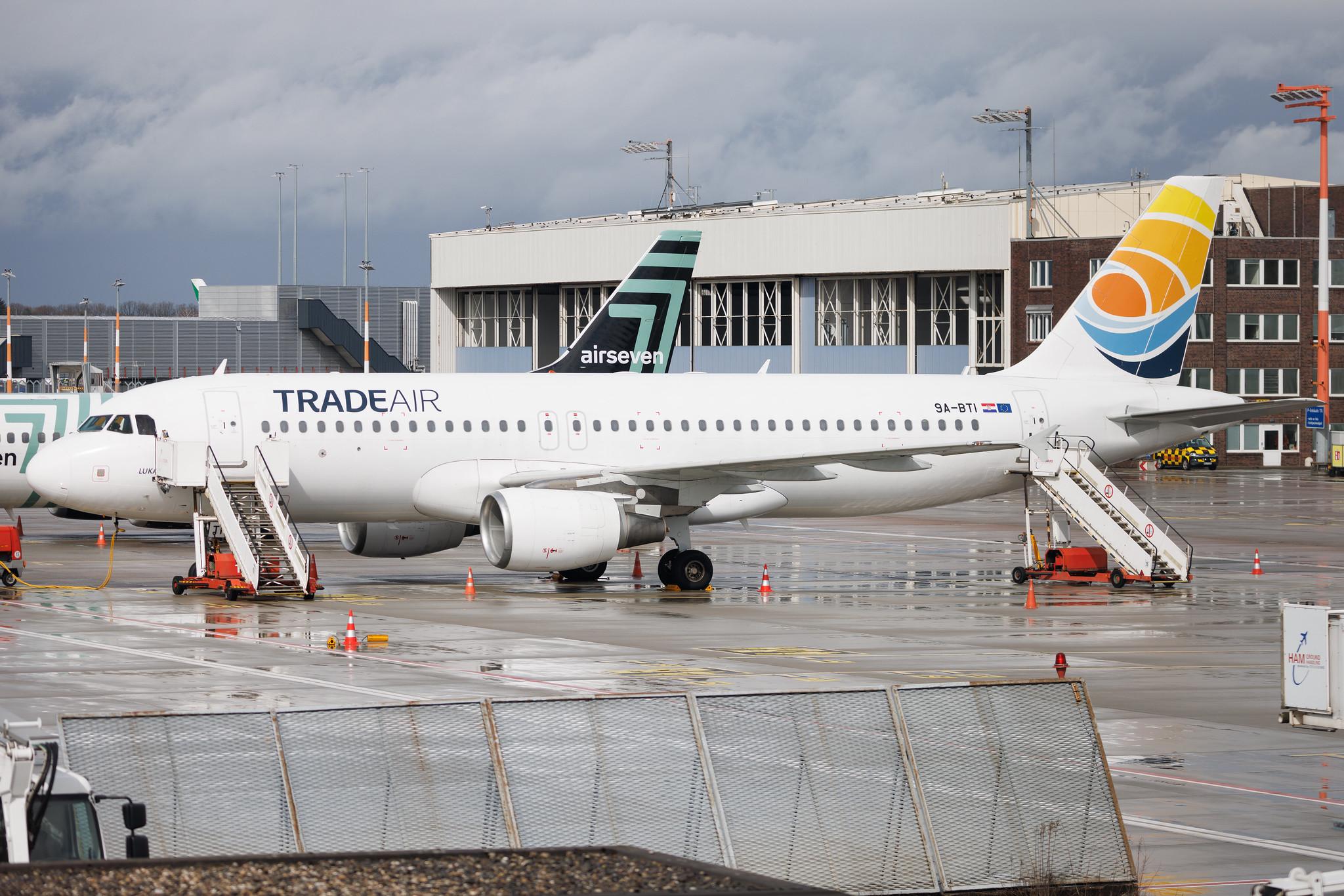 Hamburg Airport: Trade Air (C3 / TDR) | Airbus A320-214 A320 | 9A-BTI | MSN 2189