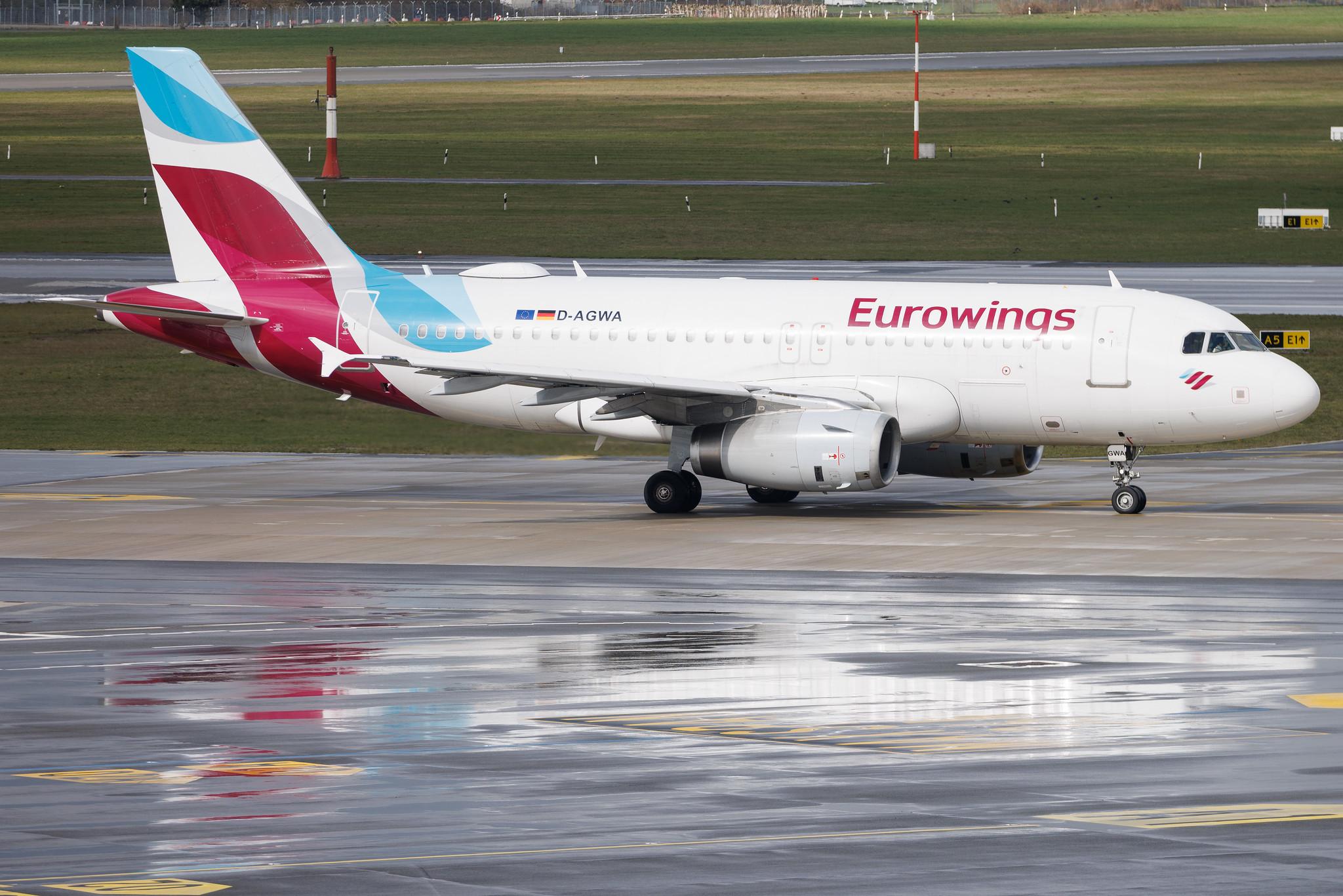 Hamburg Airport: Eurowings (EW / EWG) | Airbus A319-132 A319 | D-AGWA | MSN 2813