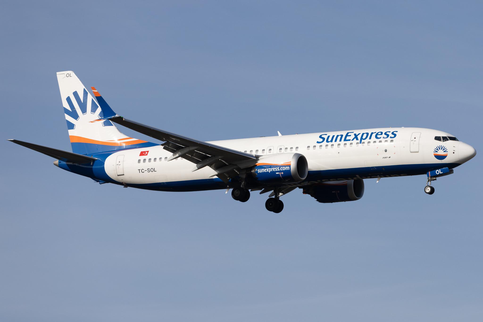 Frankfurt Airport: SunExpress (XQ / SXS) | Boeing 737 MAX 8 B38M | TC-SOL | MSN 61203