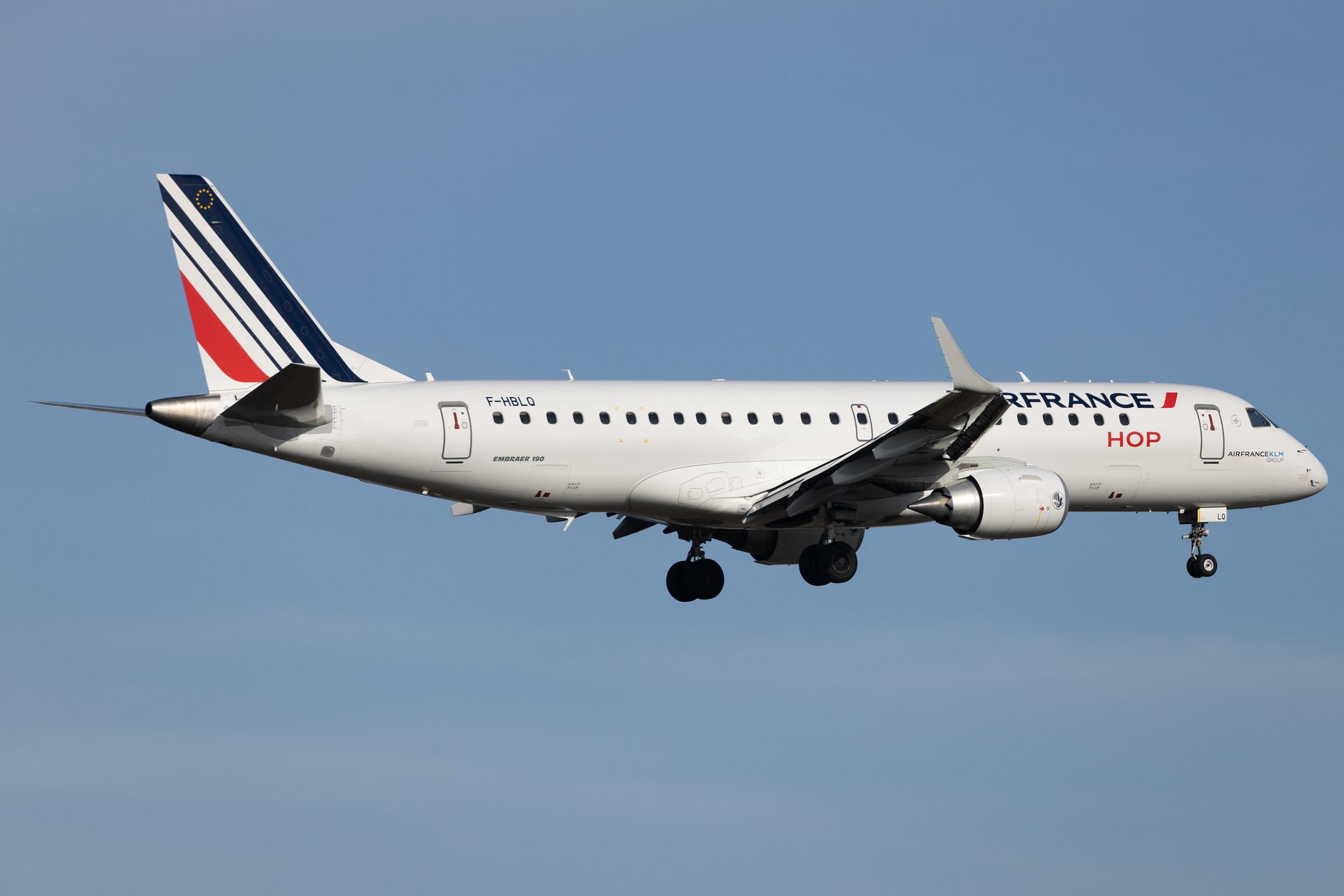 Frankfurt Airport: Air France (AF / AFR) | Operator: Air France Hop | Embraer E190STD E190 | F-HBLQ | MSN 19000773