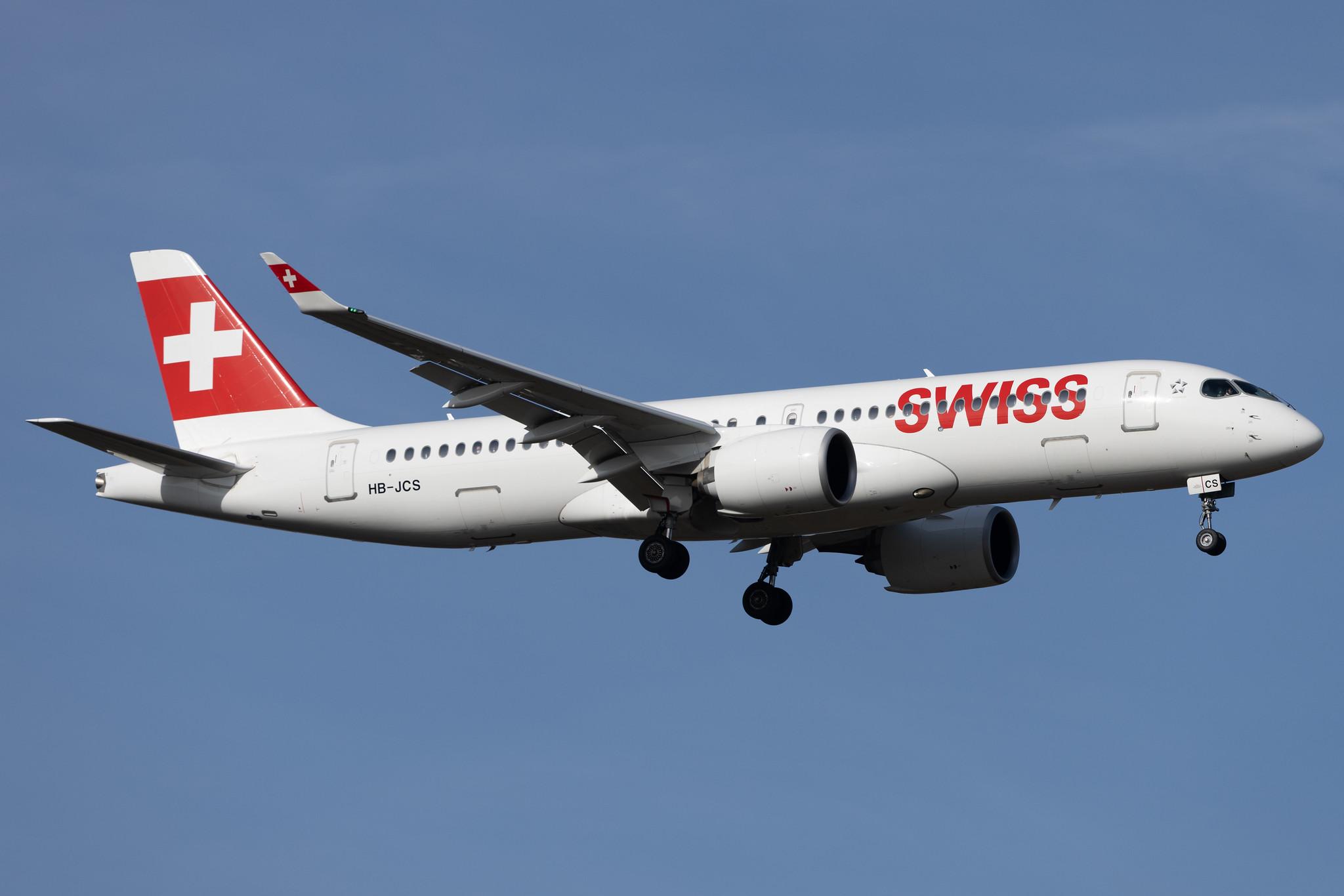 Frankfurt Airport: Swiss (LX / SWR) | Airbus A220-300 BCS3 | HB-JCS | MSN 55045