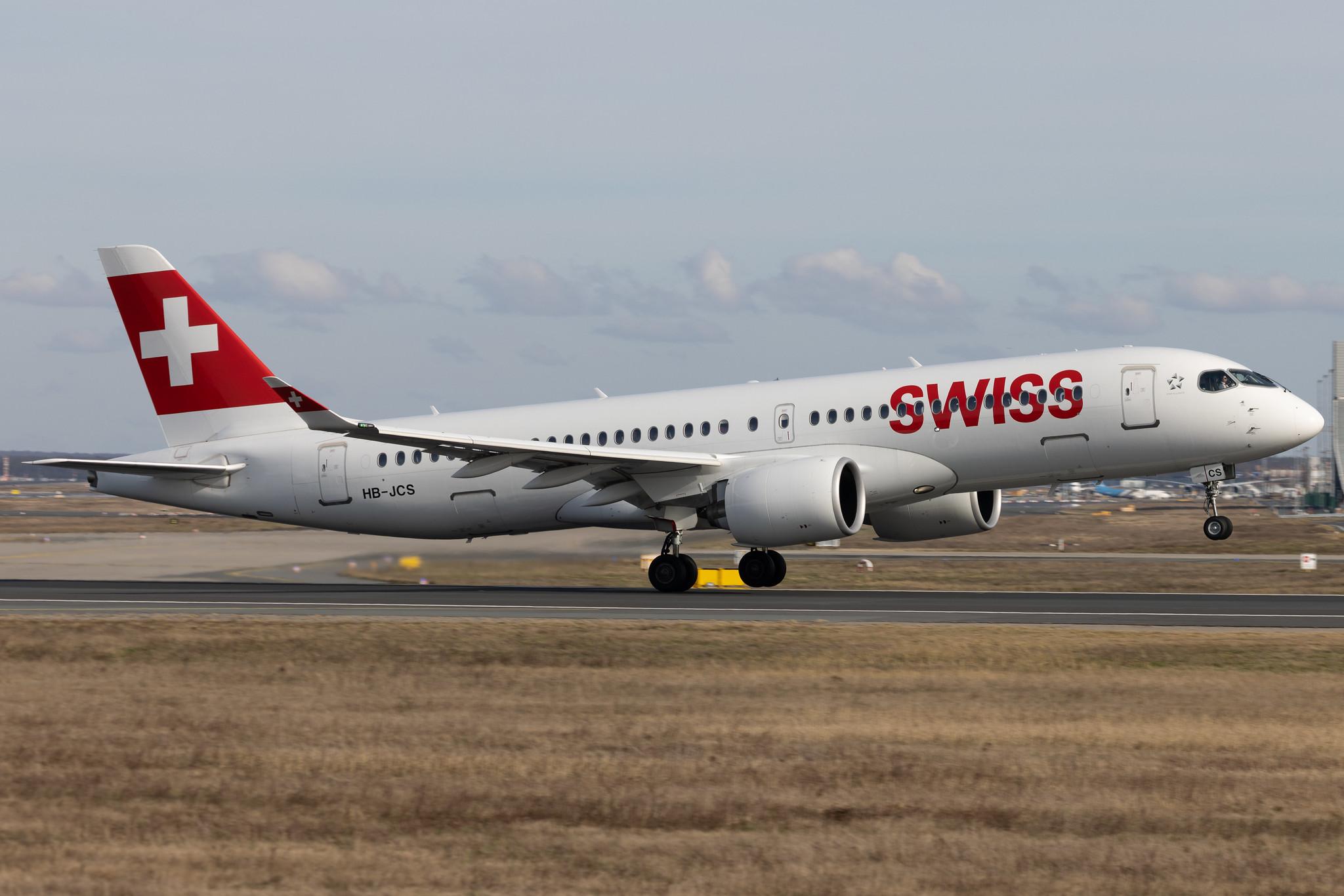 Frankfurt Airport: Swiss (LX / SWR) | Airbus A220-300 BCS3 | HB-JCS | MSN 55045