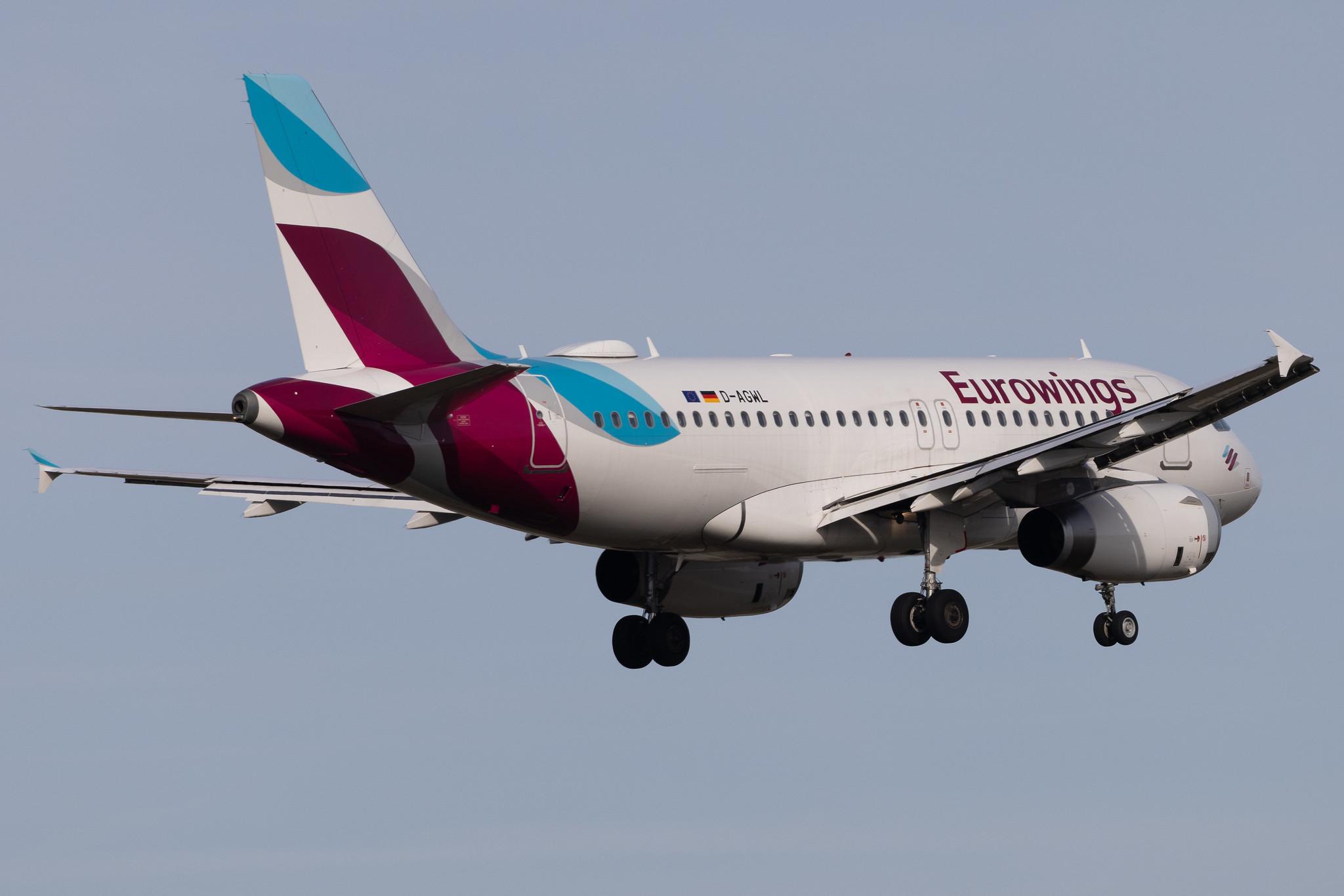 Frankfurt Airport: Eurowings (EW / EWG) | Airbus A319-132 A319 | D-AGWL | MSN 3534