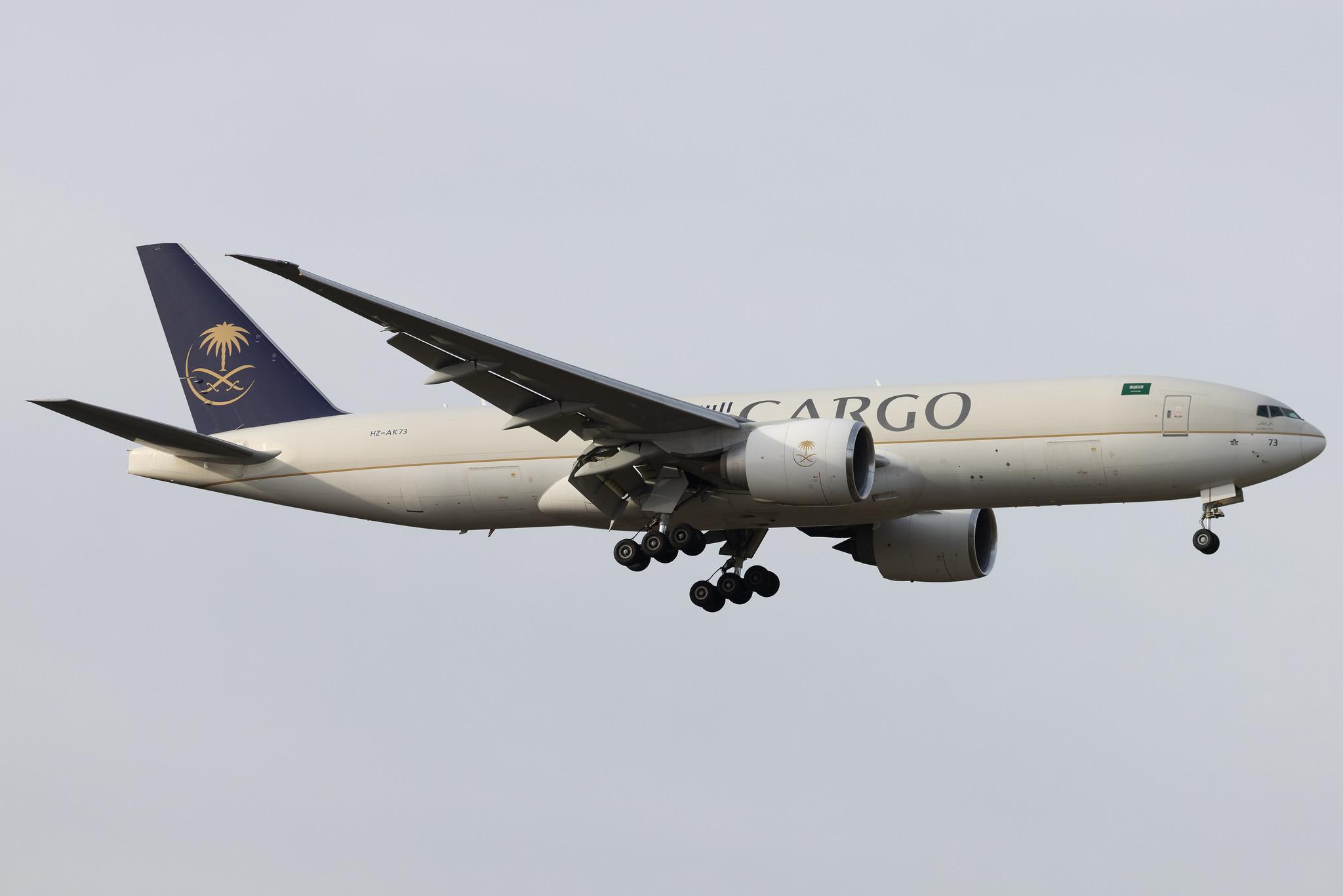 Frankfurt Airport: Saudia Cargo (SV / SVA) | Operator: Saudia | Boeing 777-FFG B77L | HZ-AK73 | MSN 60339