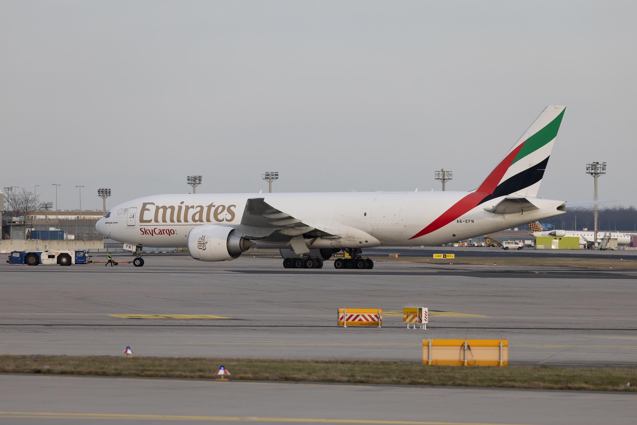 Frankfurt Airport: Emirates SkyCargo (EK / UAE) | Operator: Emirates | Boeing 777-F1H B77L | A6-EFN | MSN 42232