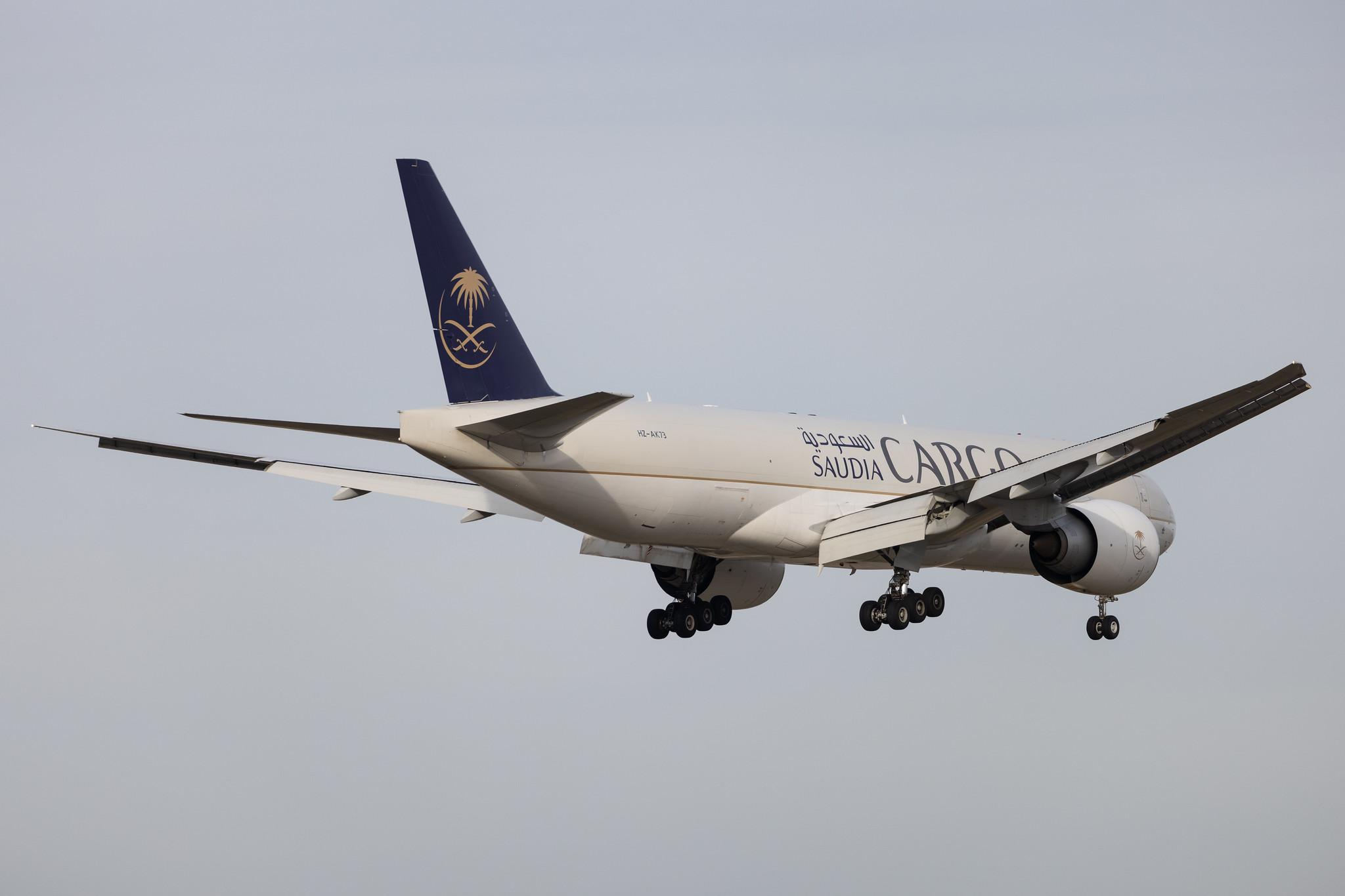 Frankfurt Airport: Saudia Cargo (SV / SVA) | Operator: Saudia | Boeing 777-FFG B77L | HZ-AK73 | MSN 60339