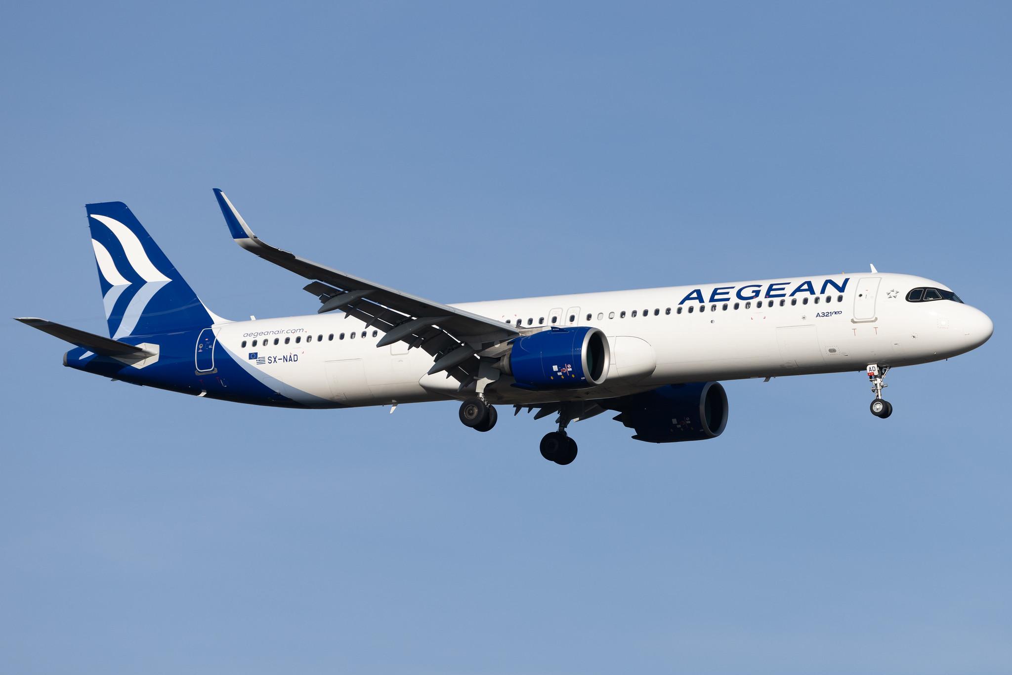 Frankfurt Airport: Aegean Airlines (A3 / AEE) | Airbus A321-271NX A21N | SX-NAD | MSN 10305