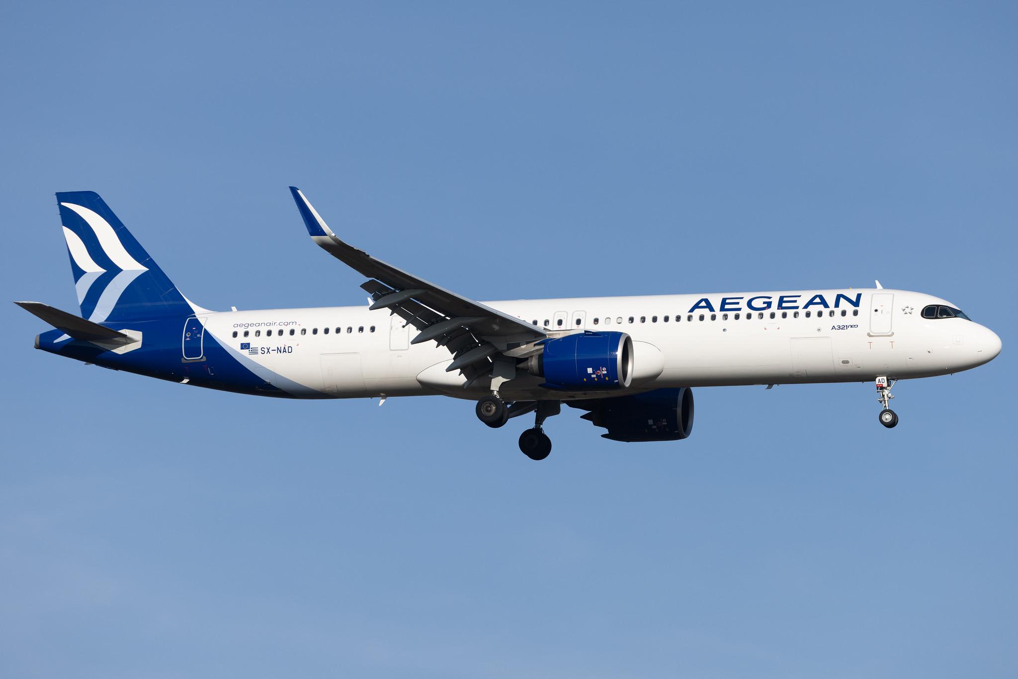 Frankfurt Airport: Aegean Airlines (A3 / AEE) | Airbus A321-271NX A21N | SX-NAD | MSN 10305