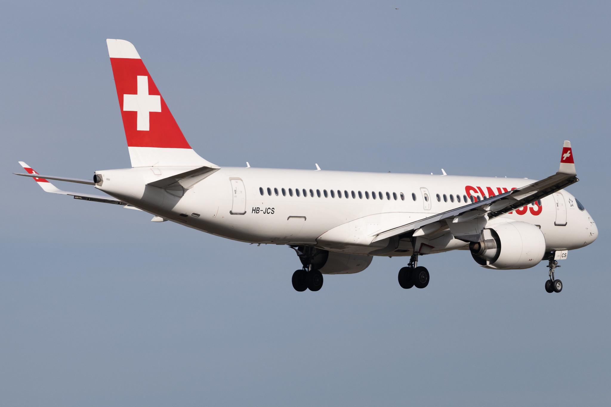 Frankfurt Airport: Swiss (LX / SWR) | Airbus A220-300 BCS3 | HB-JCS | MSN 55045