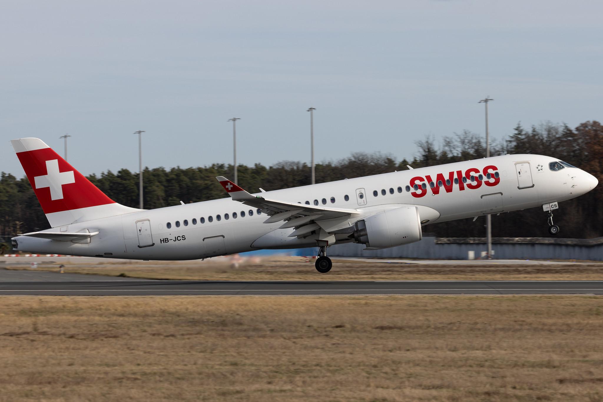 Frankfurt Airport: Swiss (LX / SWR) | Airbus A220-300 BCS3 | HB-JCS | MSN 55045