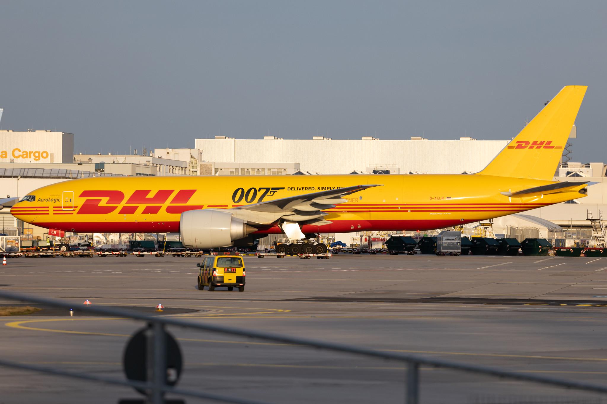 Frankfurt Airport: DHL (D0 / DHK) | Operator: AeroLogic | Boeing 777-F B77L | D-AALM | MSN 66082