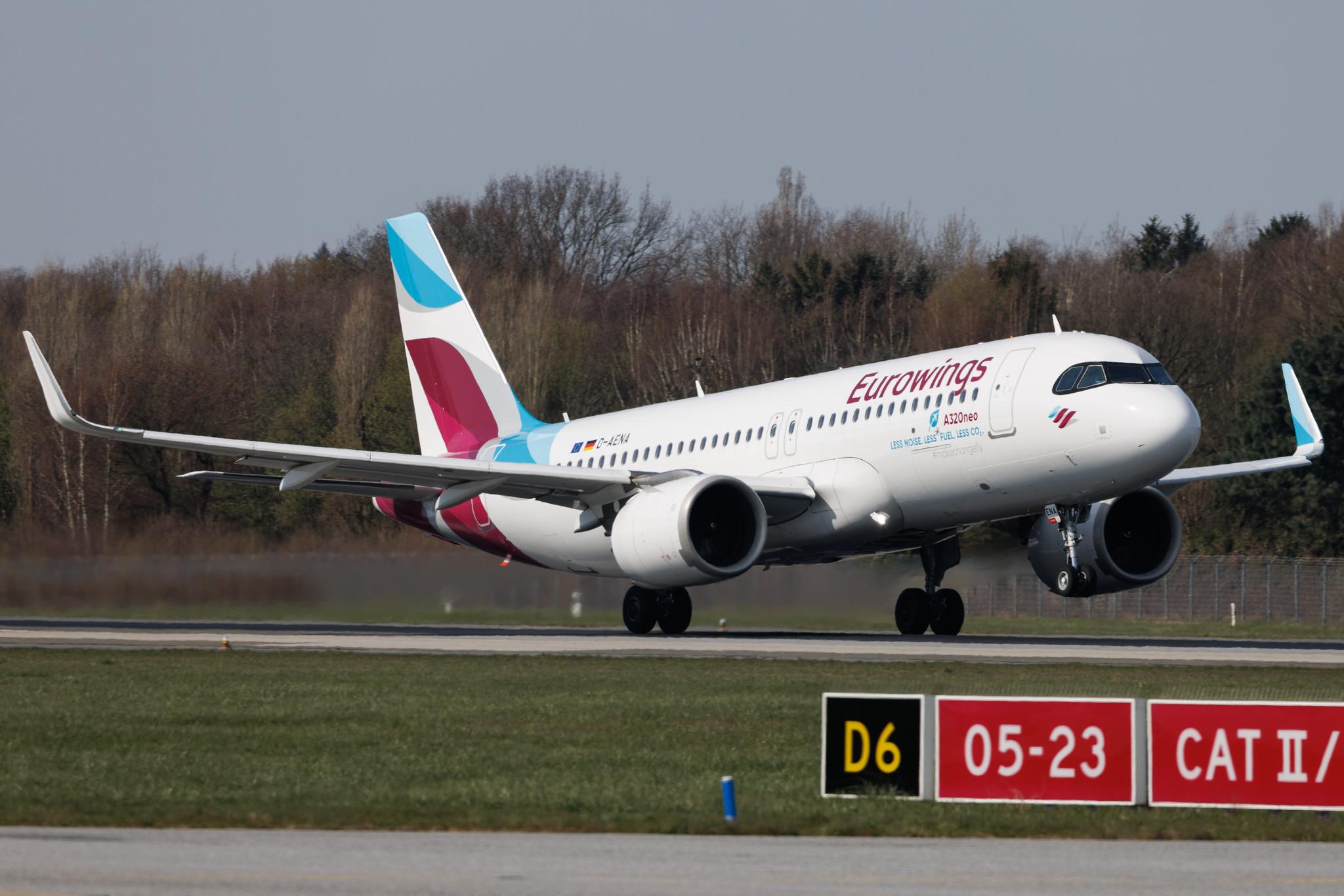 Hamburg Airport: Eurowings (EW / EWG) | Airbus A320-251N A20N | D-AENA | MSN 10758