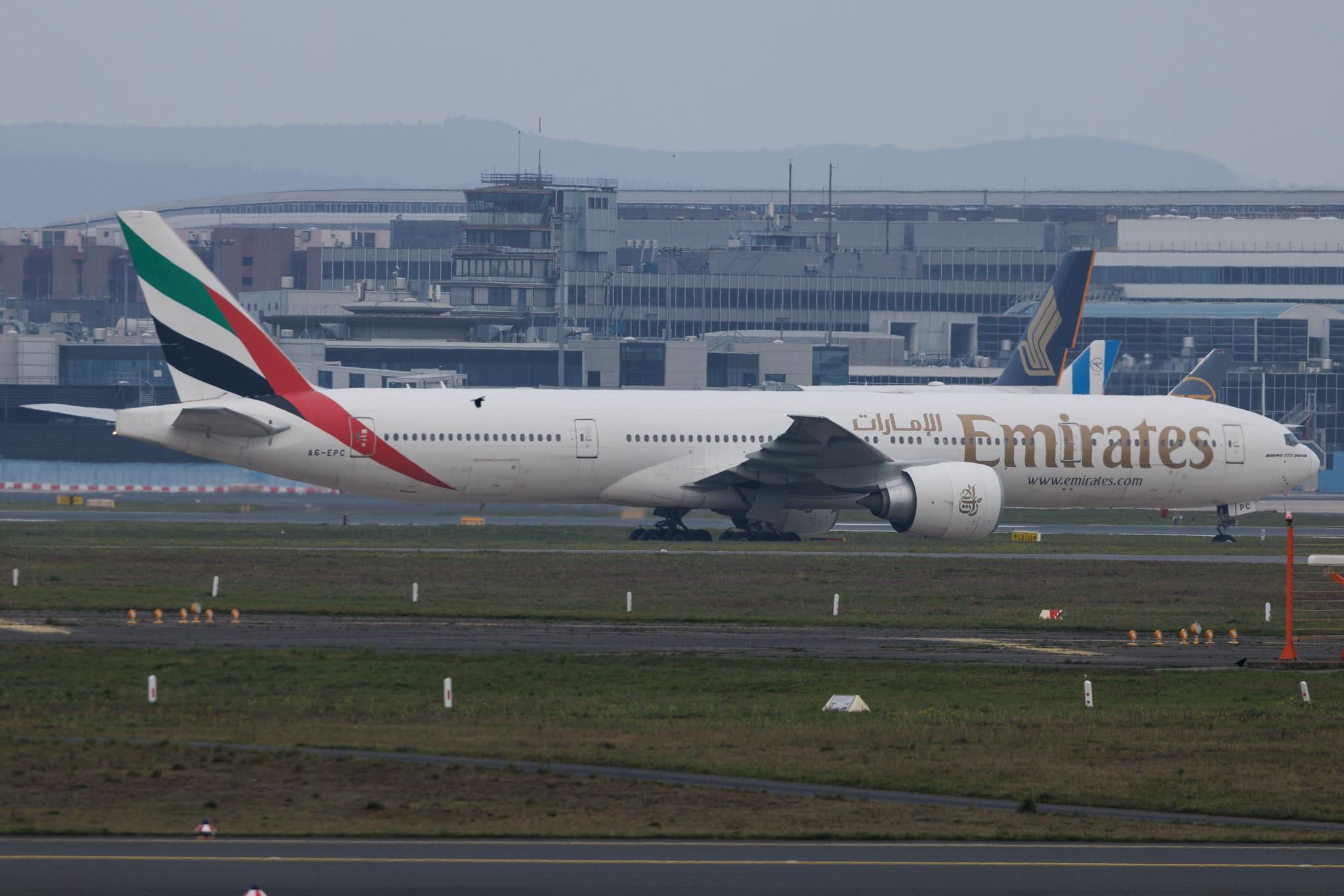 Frankfurt Airport: Emirates (EK / UAE) | Boeing 777-31H(ER) B77W | A6-EPC | MSN 42322