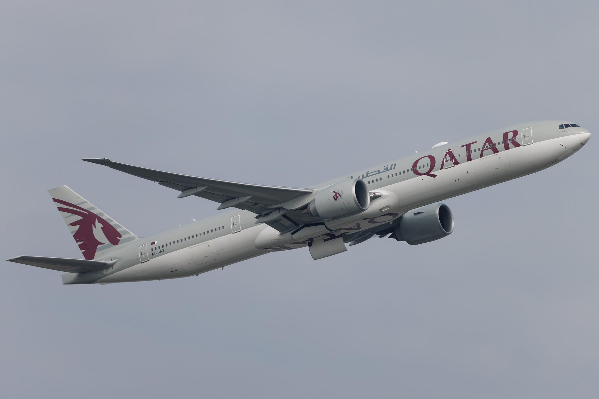 Frankfurt Airport: Qatar Airways (QR / QTR) |  Boeing 777-3DZ(ER) B77W | A7-BAY | MSN 41778