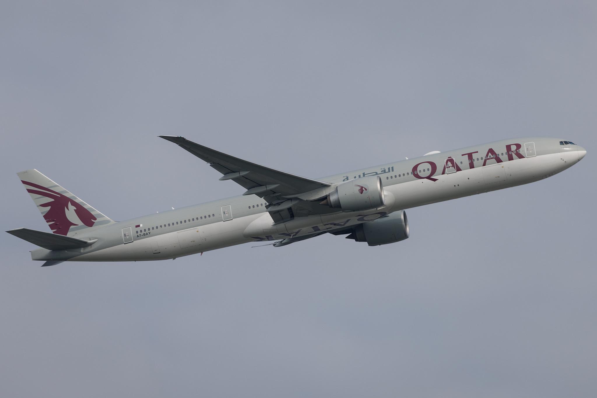 Frankfurt Airport: Qatar Airways (QR / QTR) |  Boeing 777-3DZ(ER) B77W | A7-BAY | MSN 41778