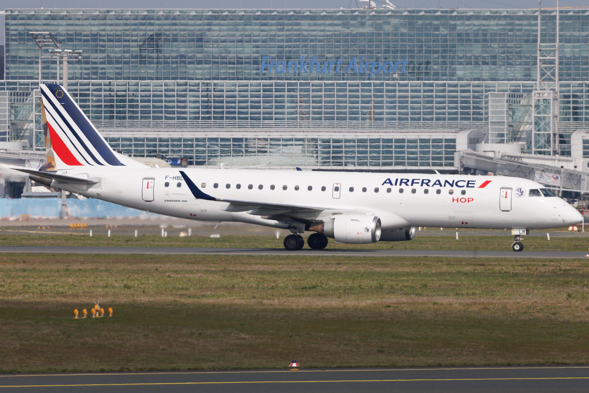 Frankfurt Airport: Air France (AF / AFR) | Operator: Air France Hop | Embraer E190STD E190 | F-HBLR | MSN 19000322