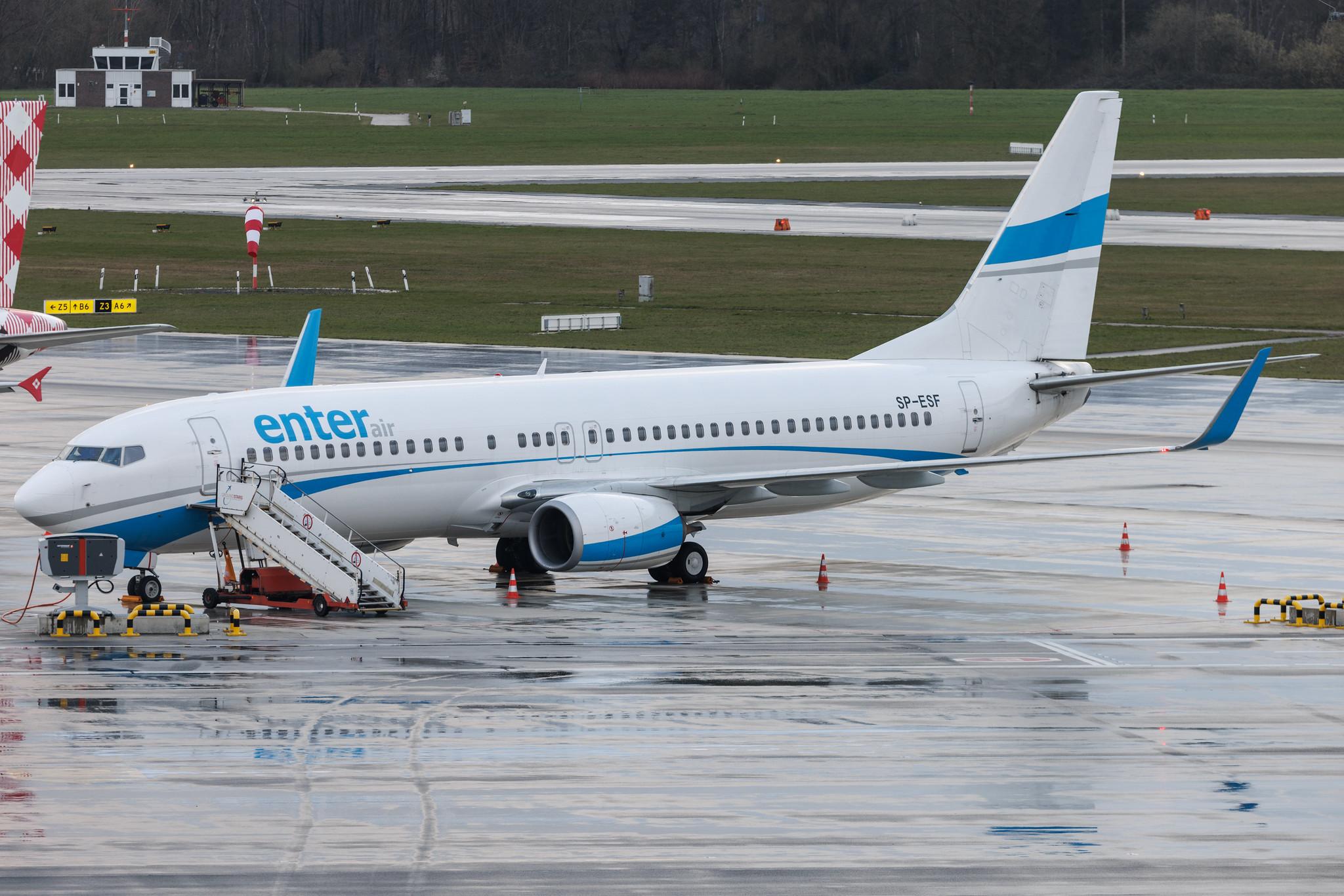 Hamburg Airport: Enter Air (E4 / ENT) | Boeing 737-8AS B738 | SP-ESF | MSN 40287