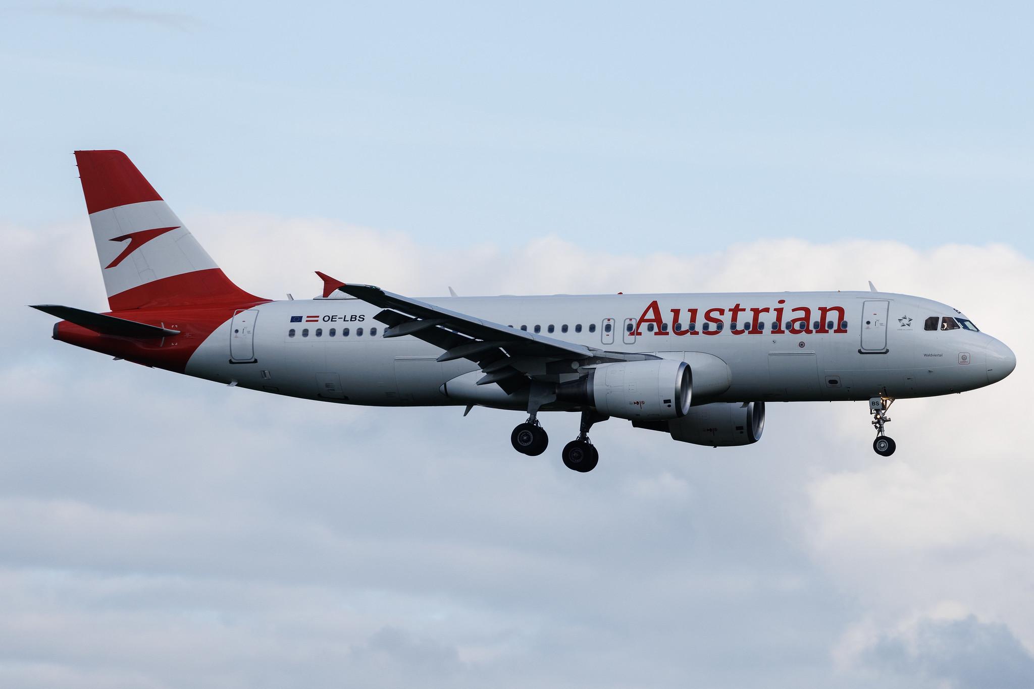 Brussels Airport: Austrian Airlines (OS / AUA) | Airbus A320-214 A320 | OE-LBS | MSN 1189