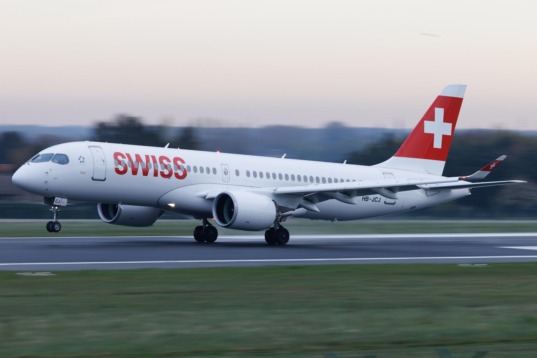 Brussels Airport: Swiss (LX / SWR) | Airbus A220-300 BCS3 | HB-JCJ | MSN 55025