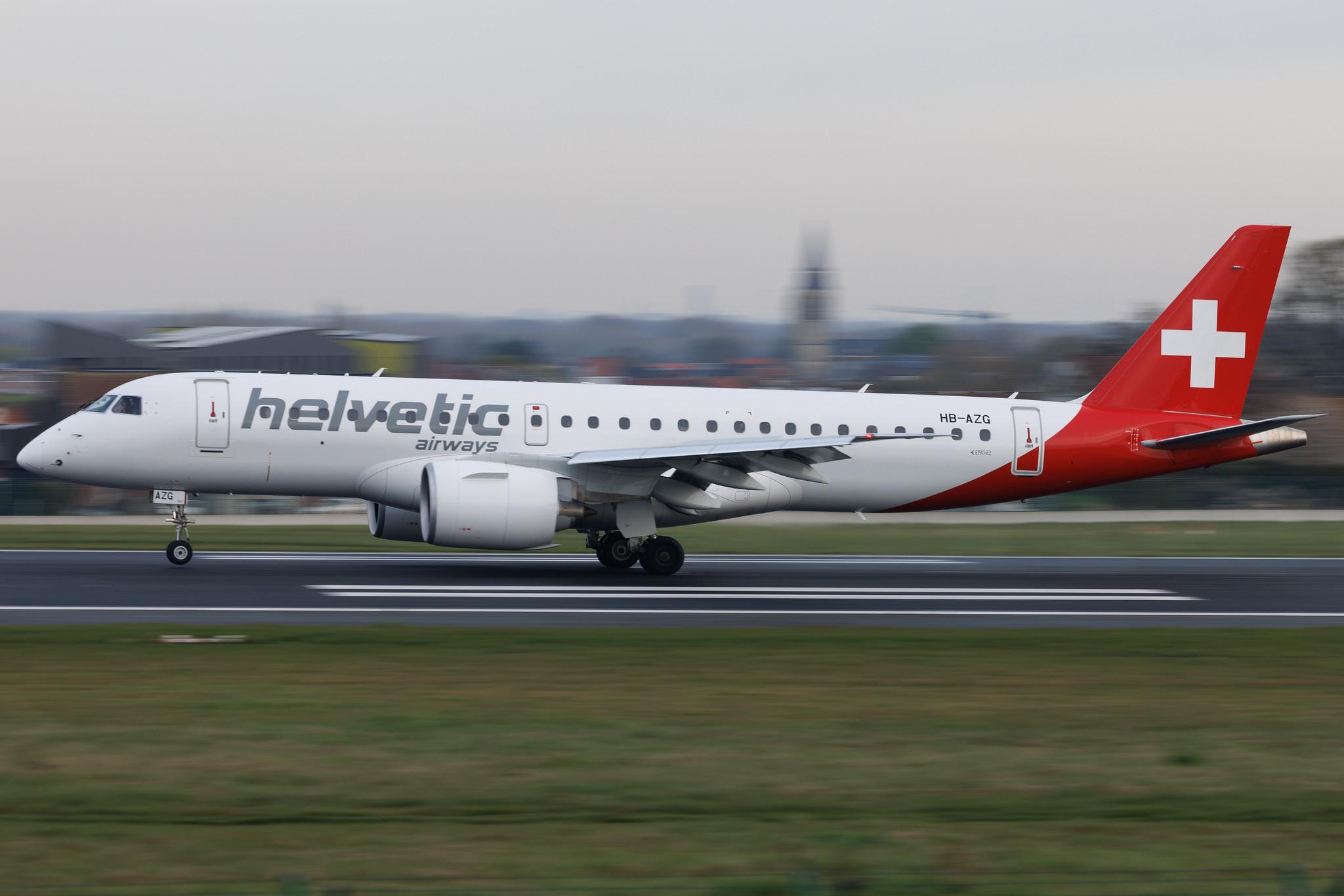 Brussels Airport: Helvetic Airways (2L / OAW) | Embraer E190-E2 E290 | HB-AZG | MSN 19020036