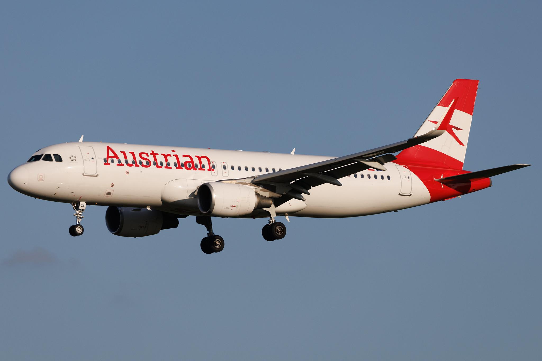 Brussels Airport: Austrian Airlines (OS / AUA) |  Airbus A320-214 A320 | OE-LZE | MSN 5754