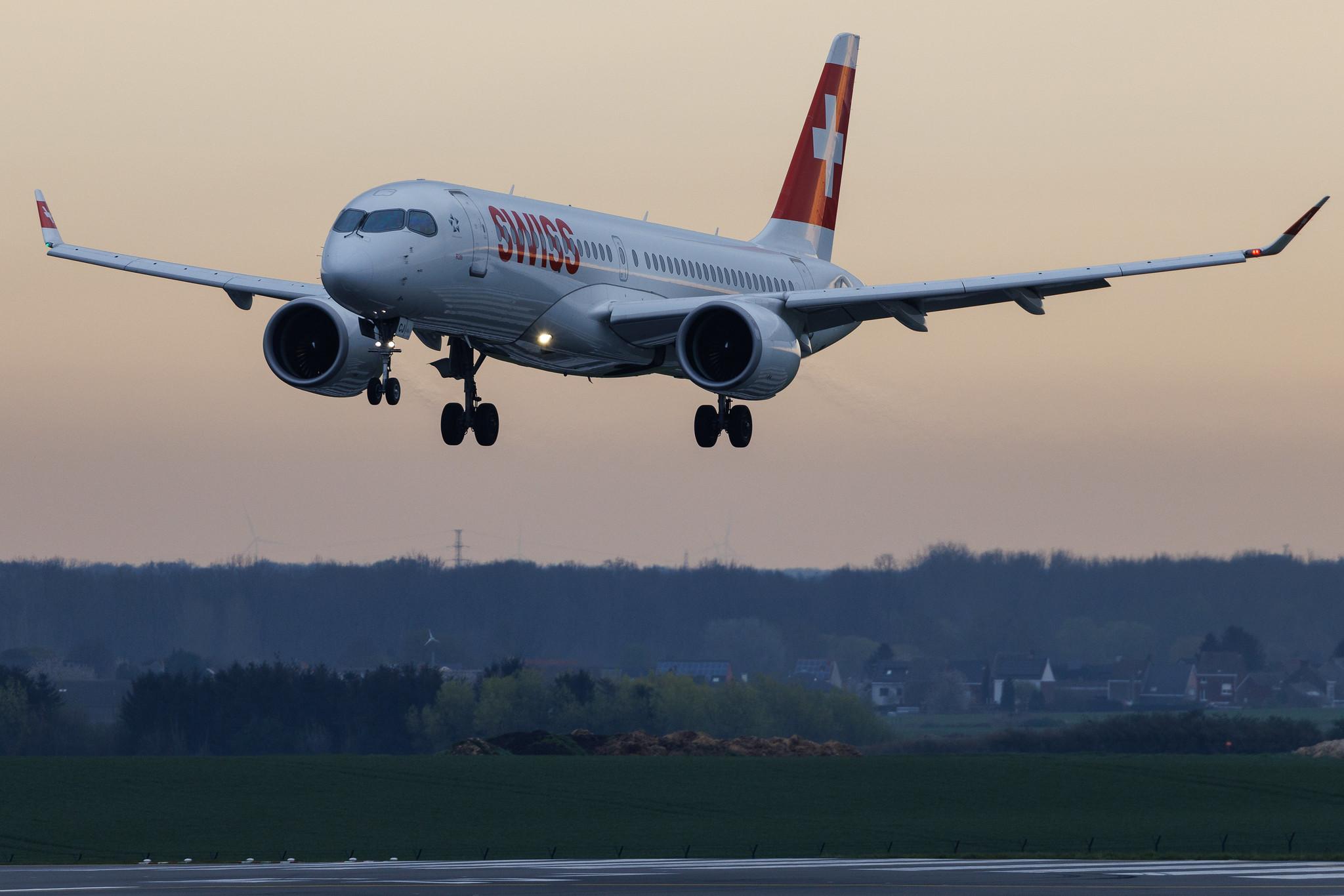 Brussels Airport: Swiss (LX / SWR) | Airbus A220-300 BCS3 | HB-JCJ | MSN 55025