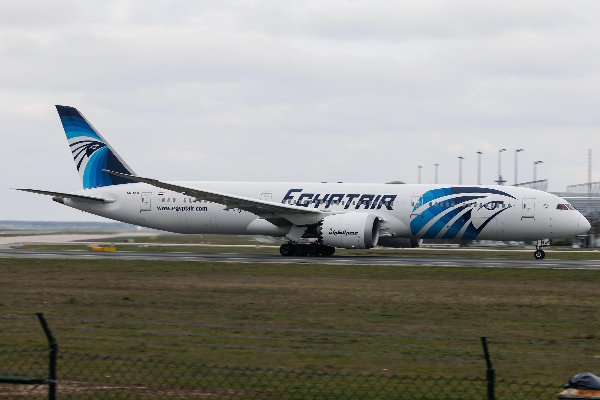 Frankfurt Airport: EgyptAir (MS / MSR) | Boeing 787-9 Dreamliner B789 | SU-GEU | MSN 38802