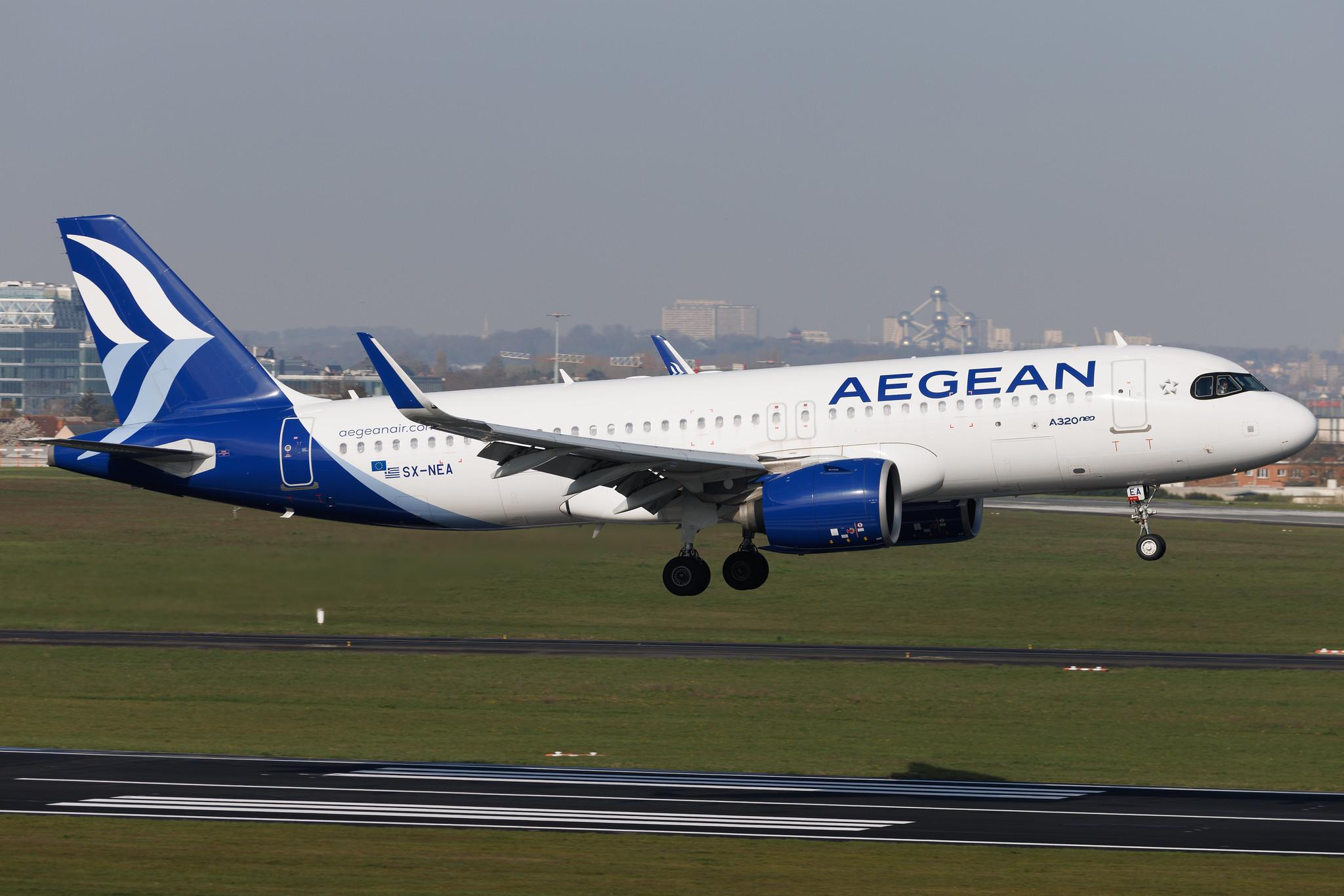 Brussels Airport: Aegean Airlines (A3 / AEE) | Airbus A320-271N A20N | SX-NEA | MSN 9497